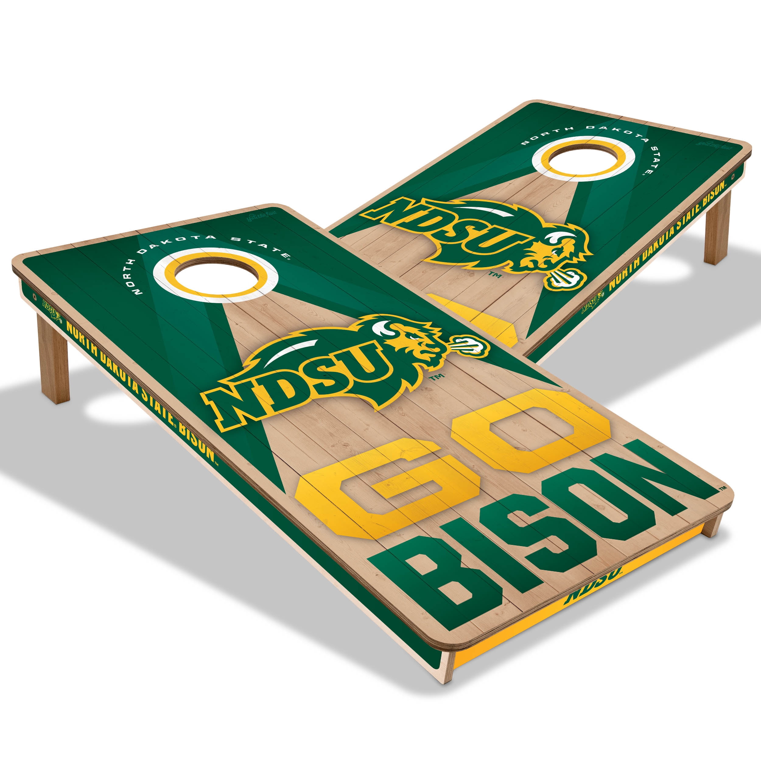 YouTheFan NCAA N Dakota St Bison 2X4 Slogan Series Cornhole NO BAGS