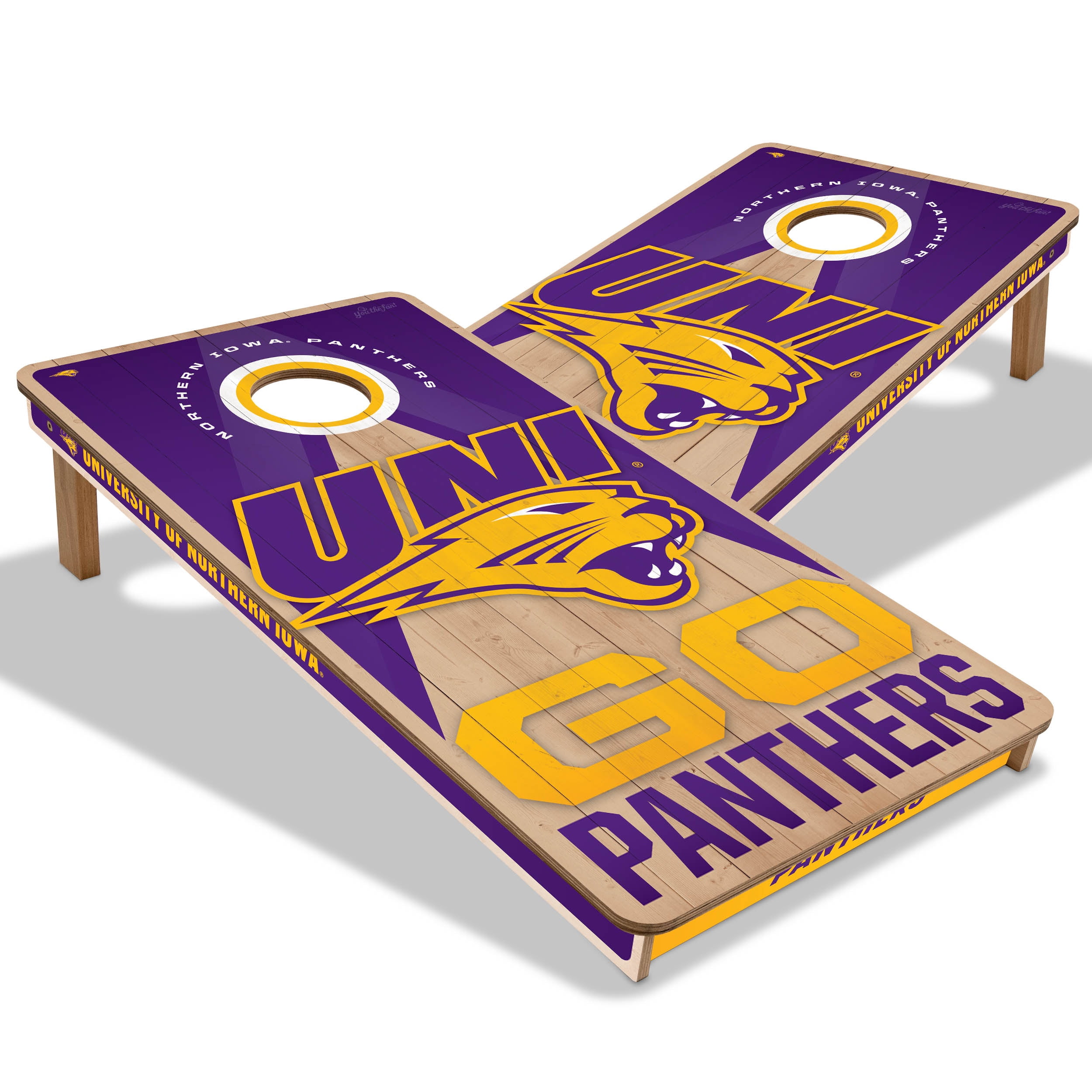 YouTheFan NCAA N Iowa Panthers 2X4 Slogan Series Cornhole NO BAGS