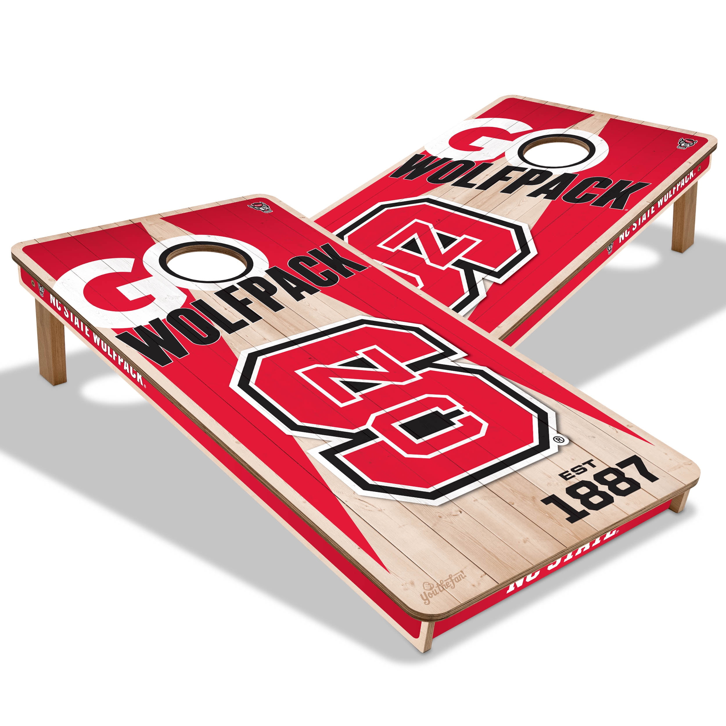 YouTheFan NCAA NC State Wolfpack 2' x 4' Cornhole Game No Bags