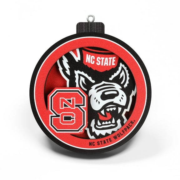 YouTheFan NCAA NC State Wolfpack 3D Logo Series Ornament