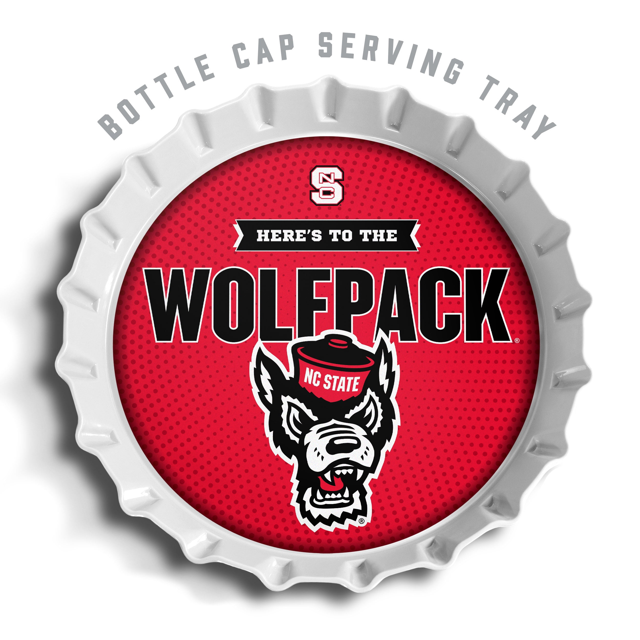 YouTheFan NCAA NC State Wolfpack Bottle Cap Serving Tray