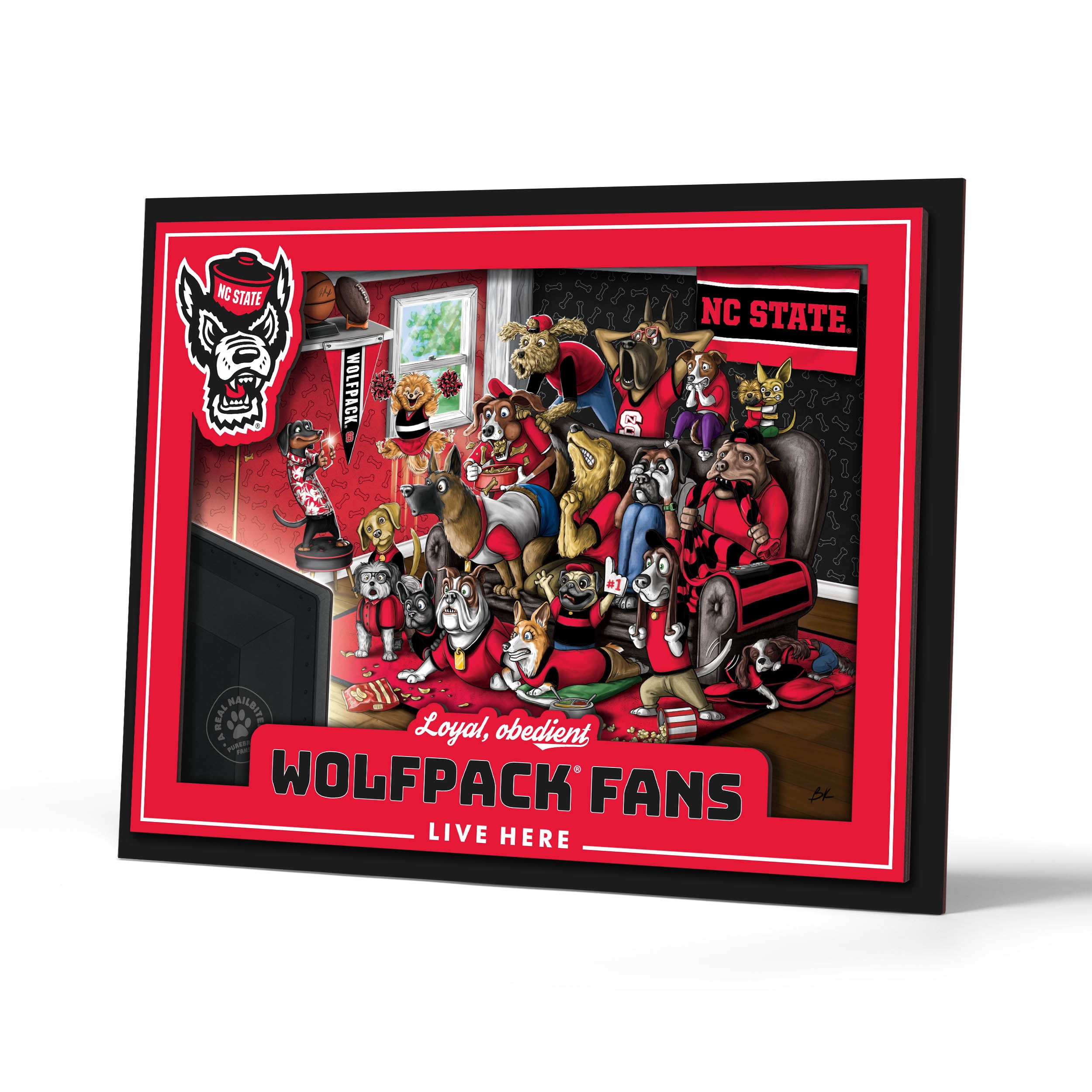 YouTheFan NCAA NC State Wolfpack Purebred Fans Wall Art