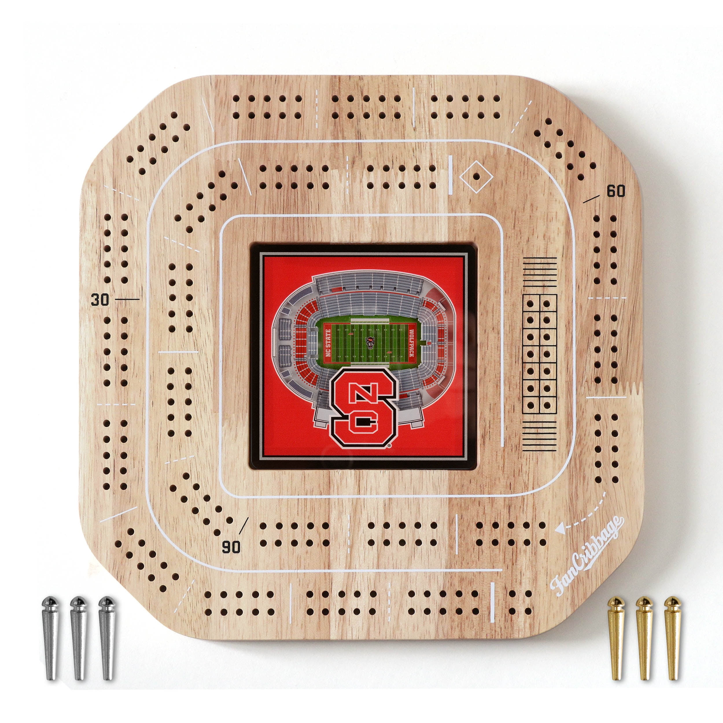 YouTheFan NCAA NC State Wolfpack Stadiumview Cribbage