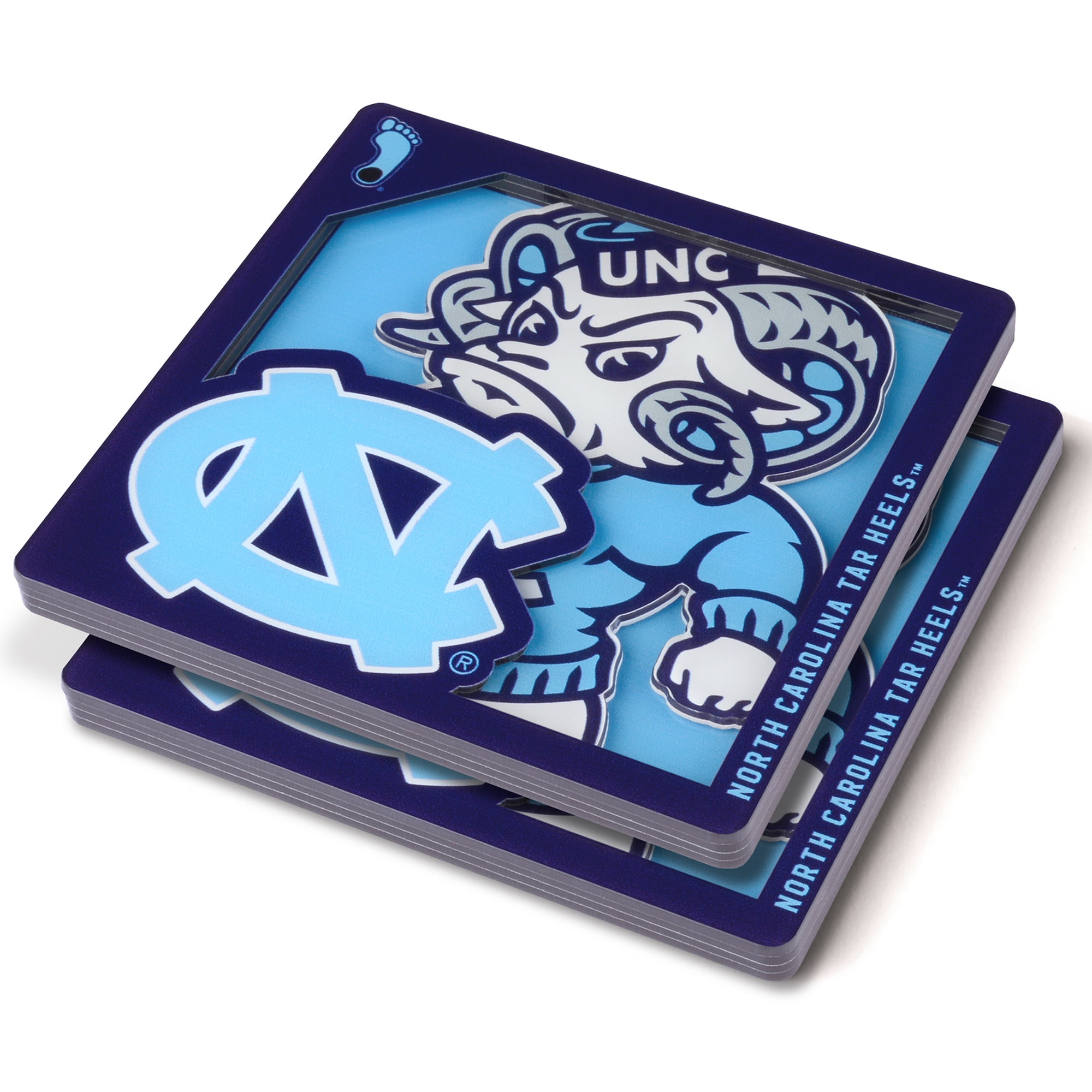 North Carolina Tar Heels 3D Team Coaster 2-Pack