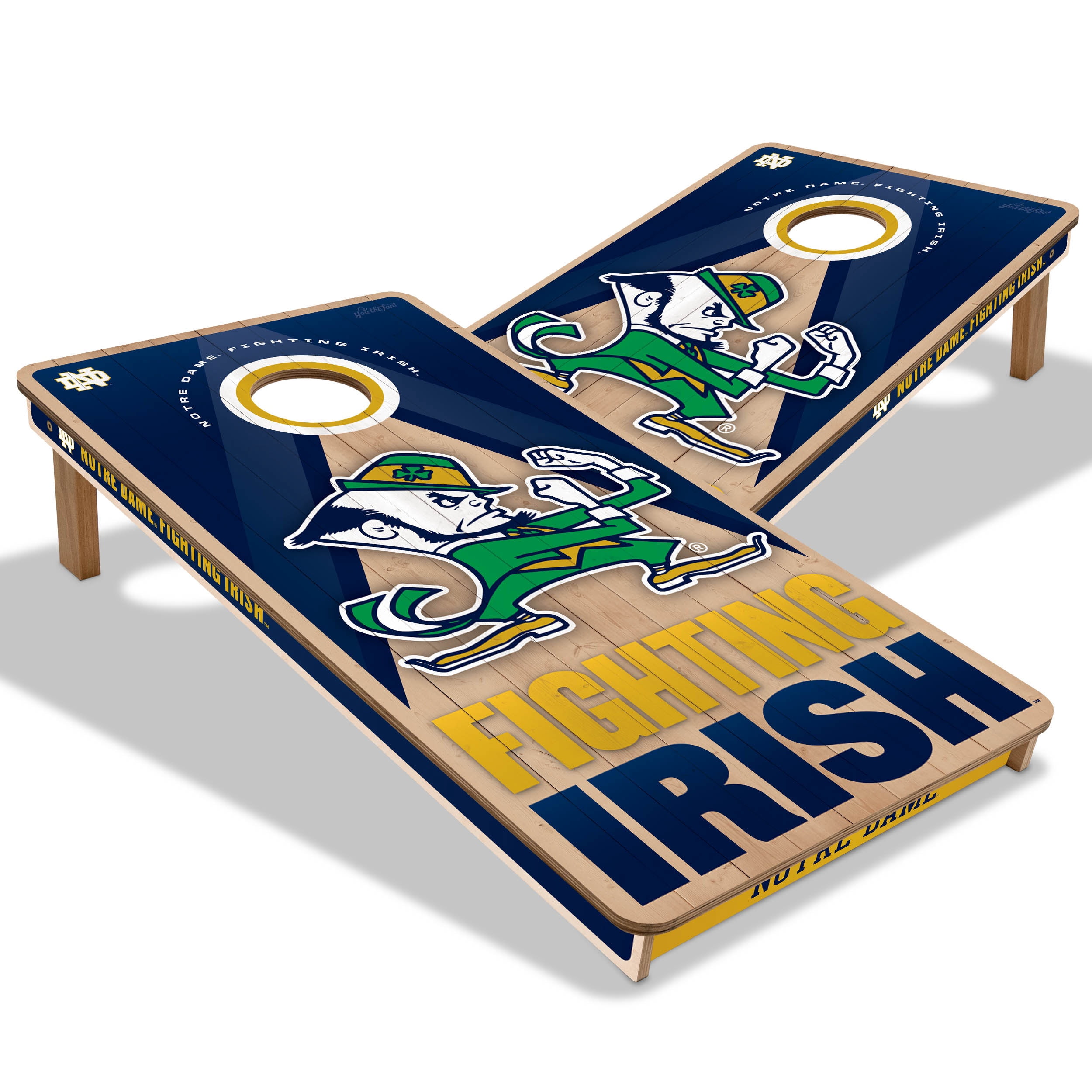 YouTheFan NCAA ND Fighting Irish 2X4 Slogan Series Cornhole NO BAGS