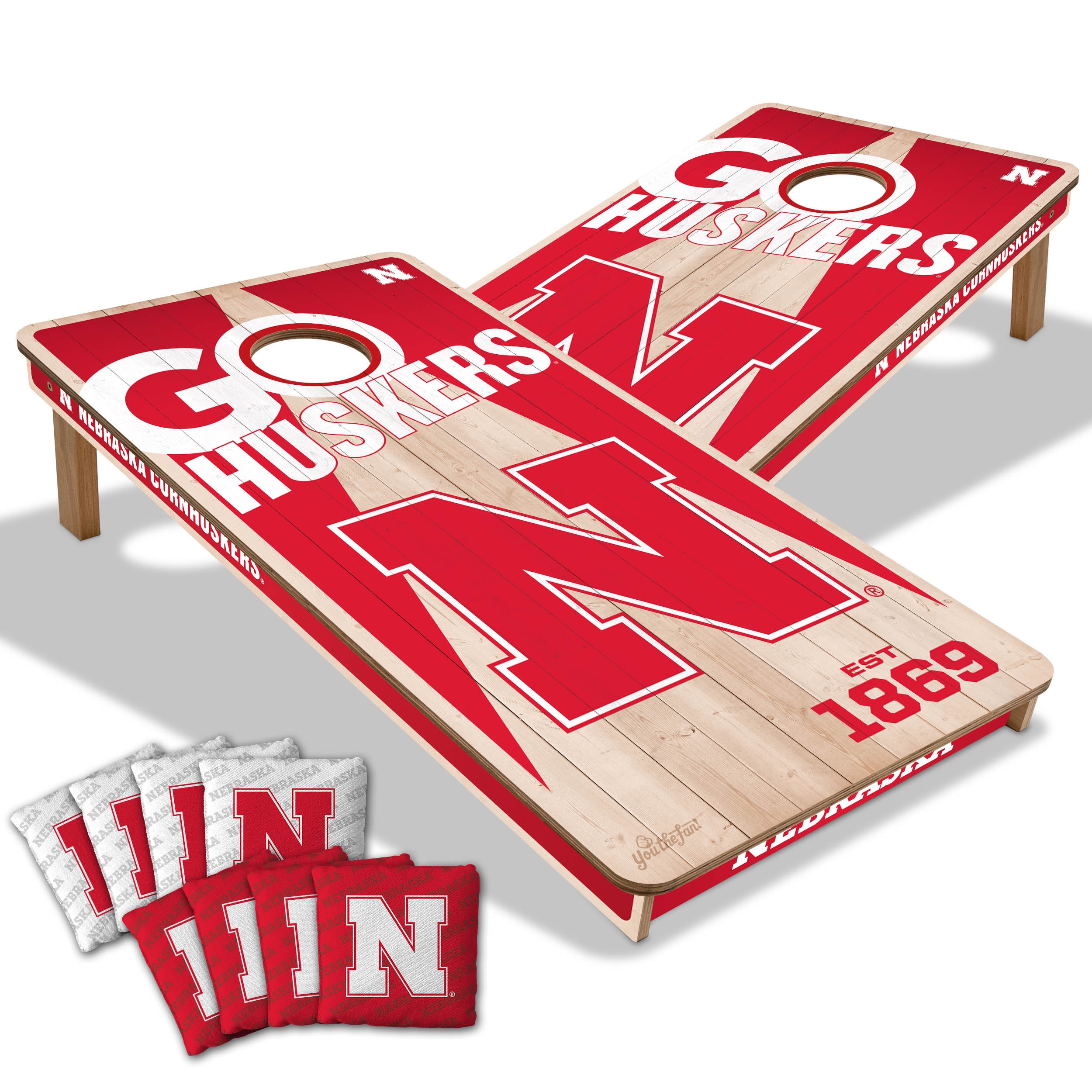 YouTheFan NCAA Nebraska Cornhuskers 2' x 4' Cornhole Game