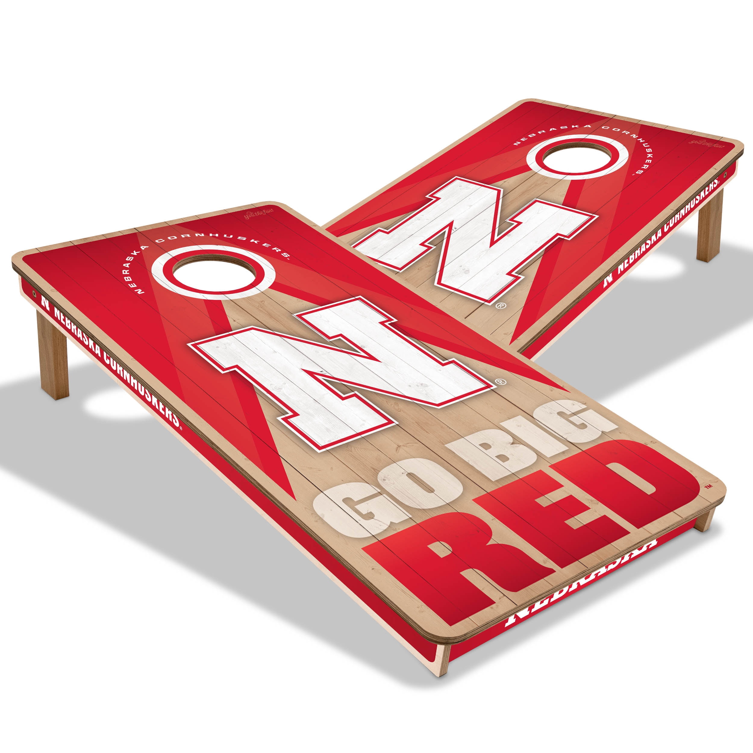 YouTheFan NCAA Nebraska Cornhuskers 2x4 Slogan Series Cornhole NO BAGS