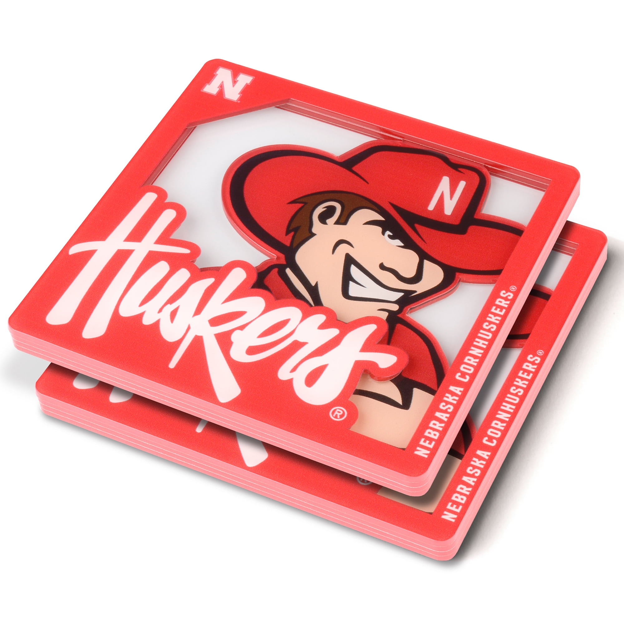 Nebraska Huskers 3D Team Coaster 2-Pack