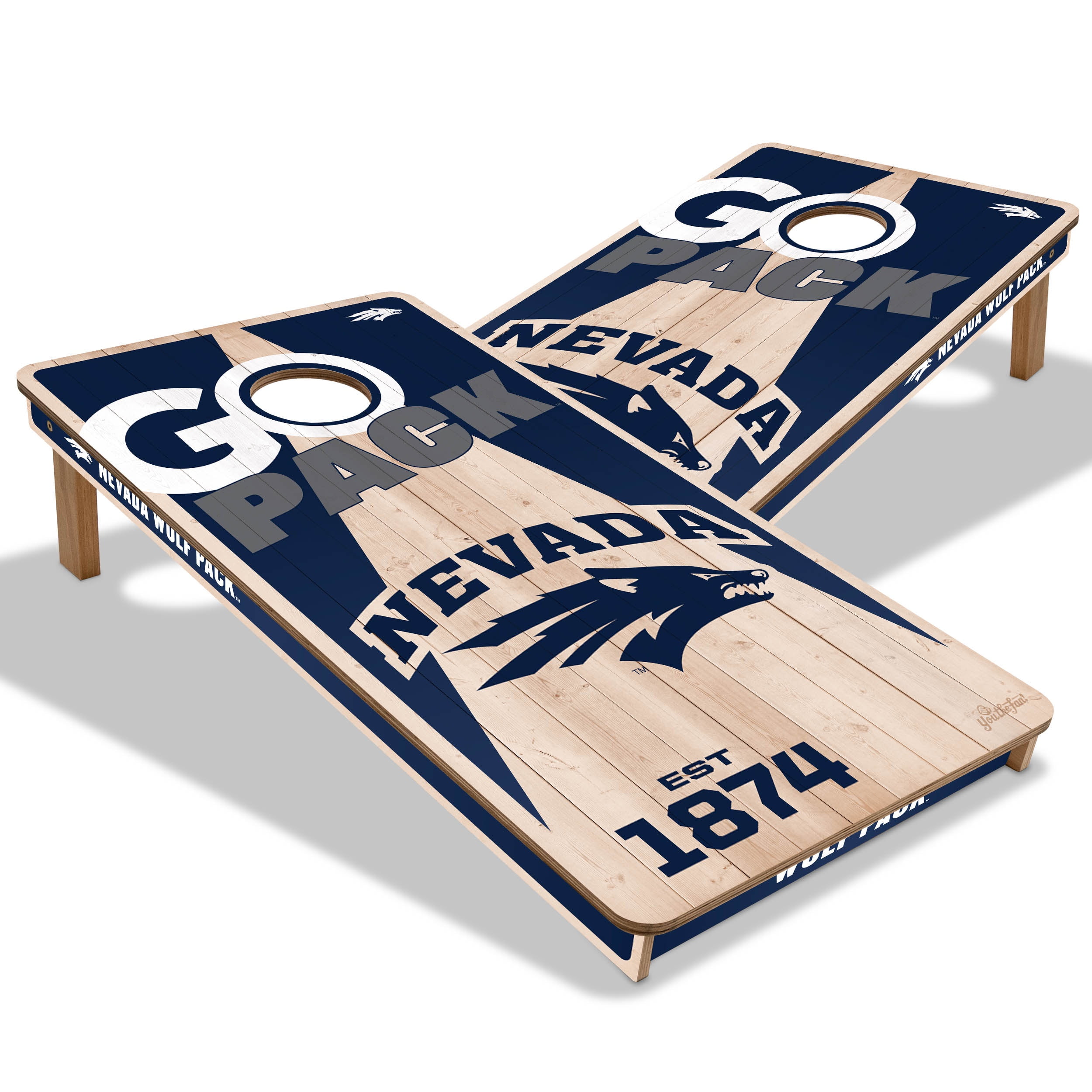 YouTheFan NCAA Nevada Wolf Pack 2' x 4' Cornhole Game No Bags