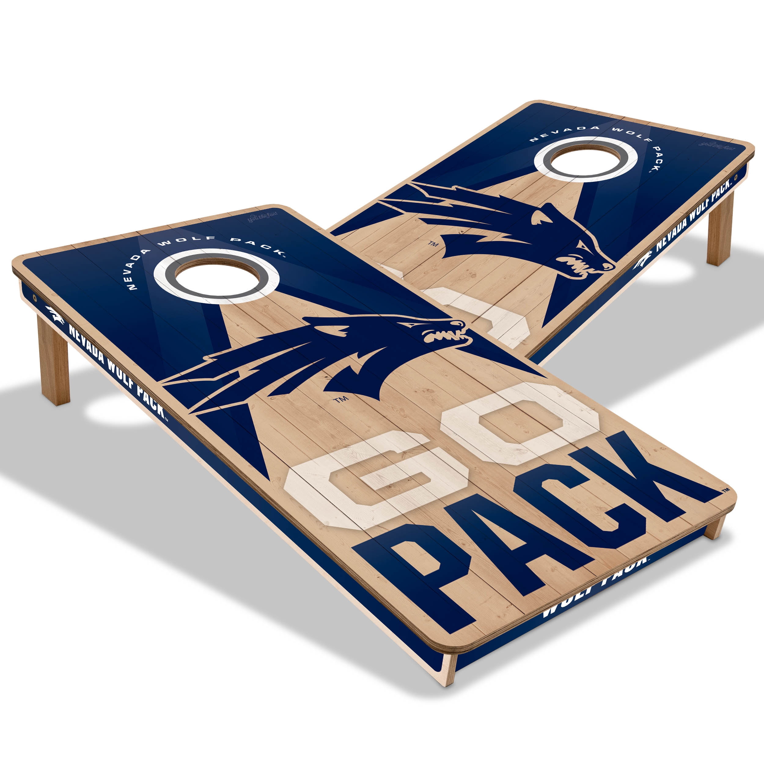 YouTheFan NCAA Nevada Wolf Pack 2X4 Slogan Series Cornhole NO BAGS