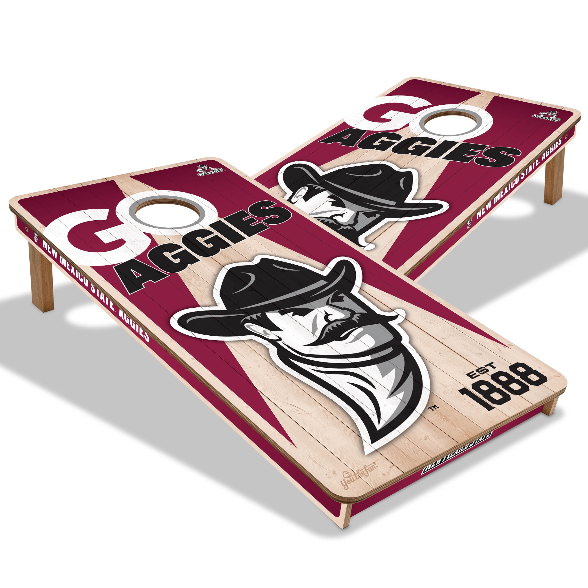 YouTheFan NCAA New Mexico State Aggies 2' x 4' Cornhole Game No Bags