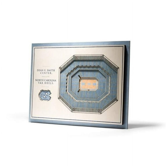 North Carolina Tar Heels 17'' x 13'' 5-Layer StadiumViews 3D Wall Art