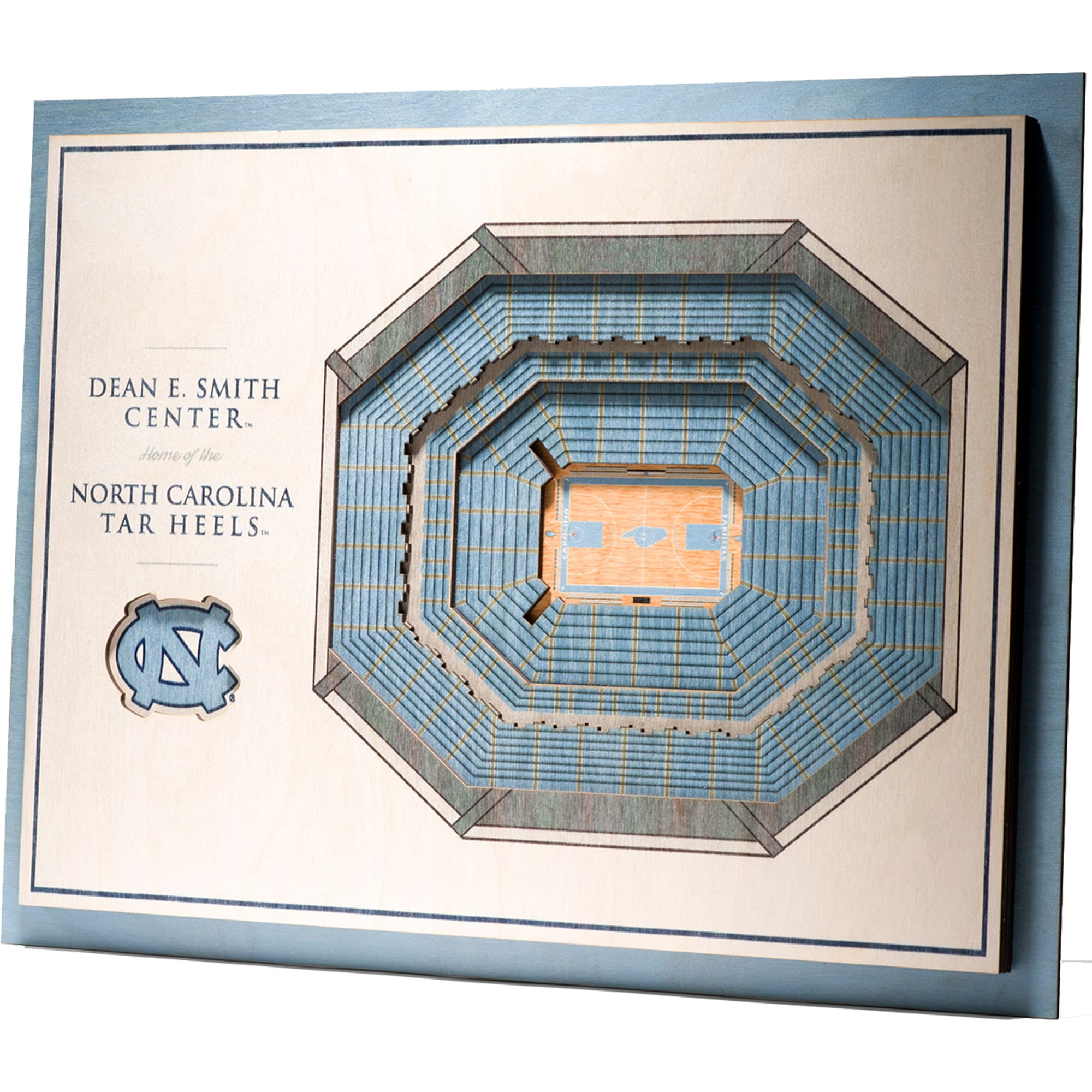 North Carolina Tar Heels 17" x 13" Team Colors 5-Layer 3D Stadium Wall Art