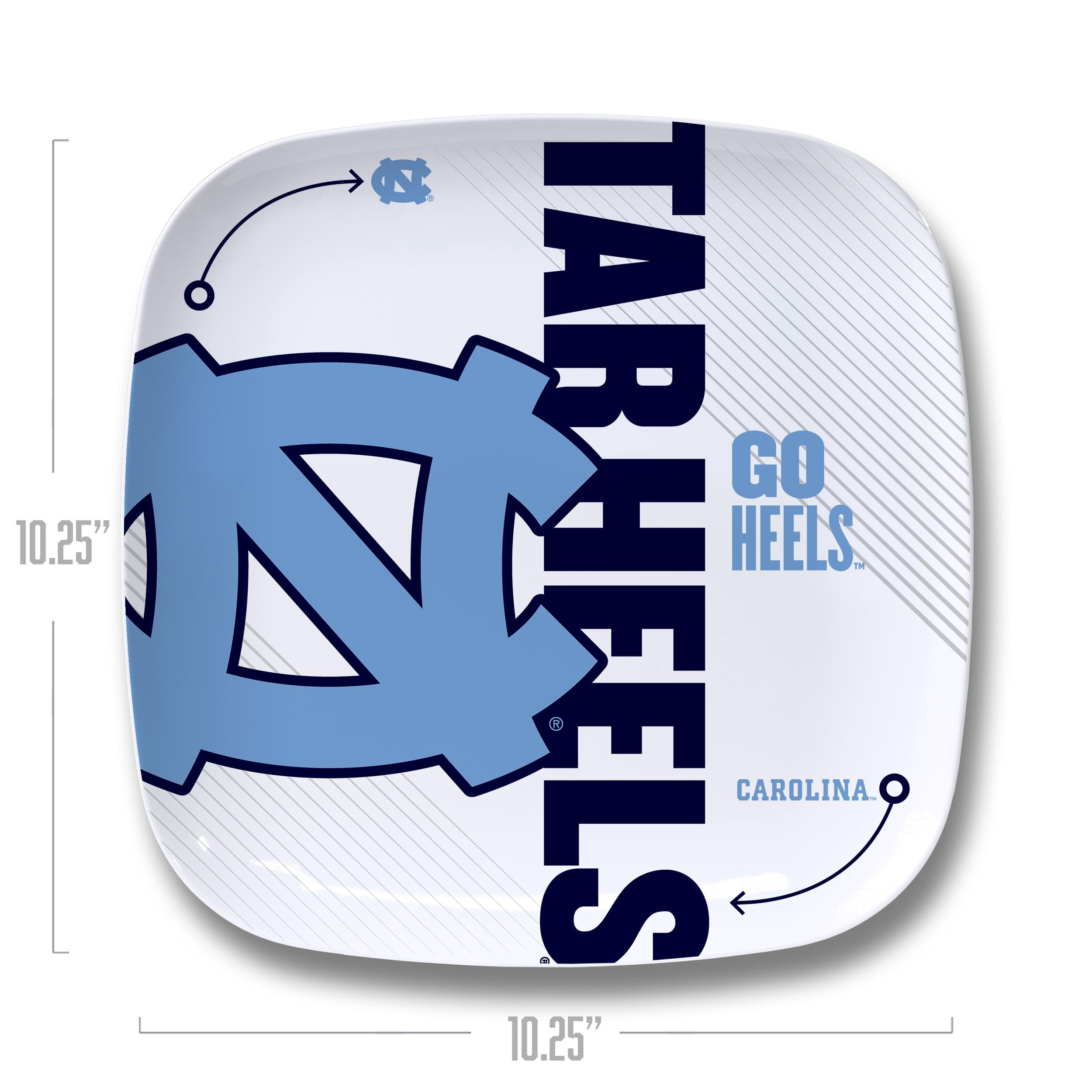 YouTheFan NCAA North Carolina Tar Heels Large Party Plate