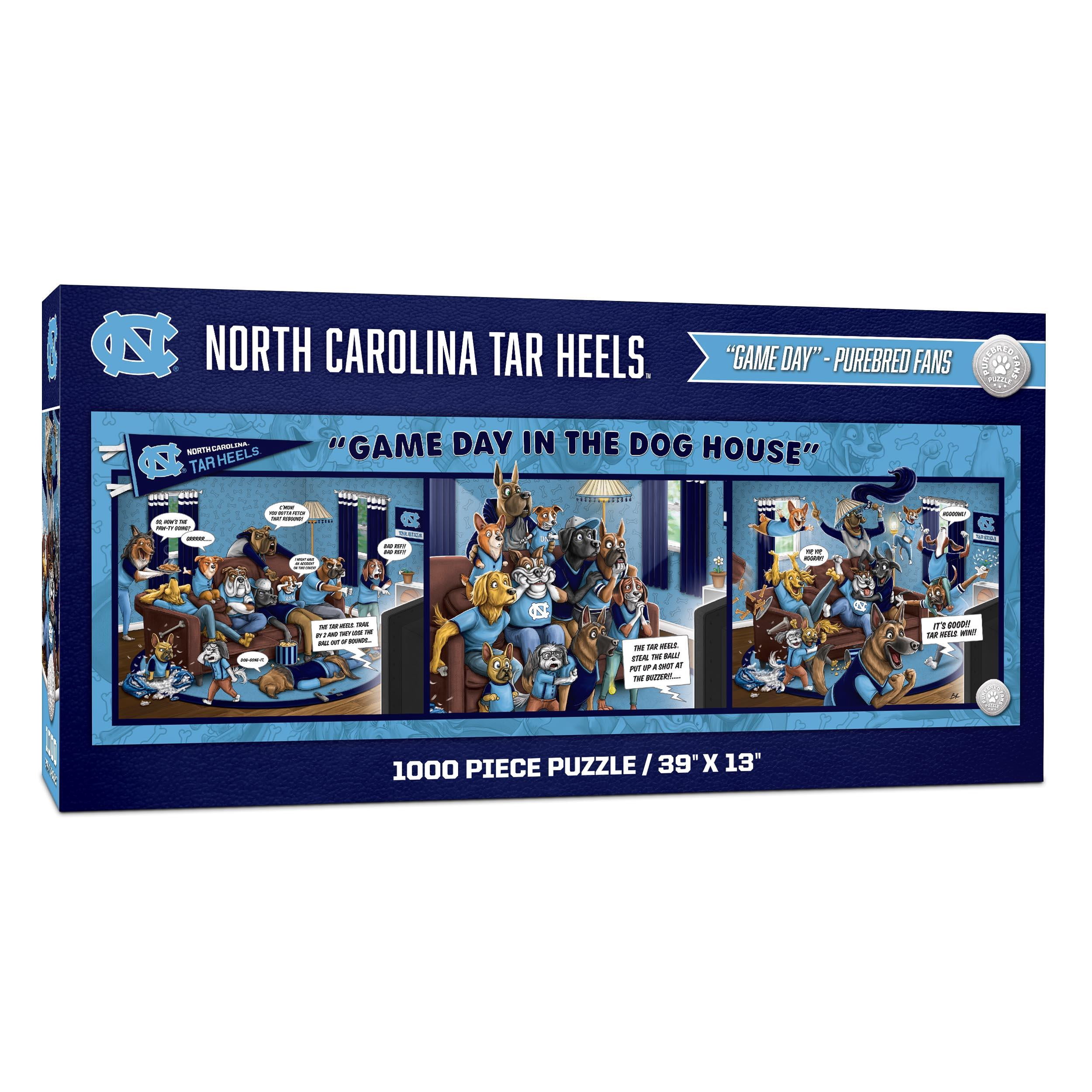 YouTheFan NCAA North Carolina Tar Heels Purebred Fans Gameday in the Dog House 1000PC Puzzle