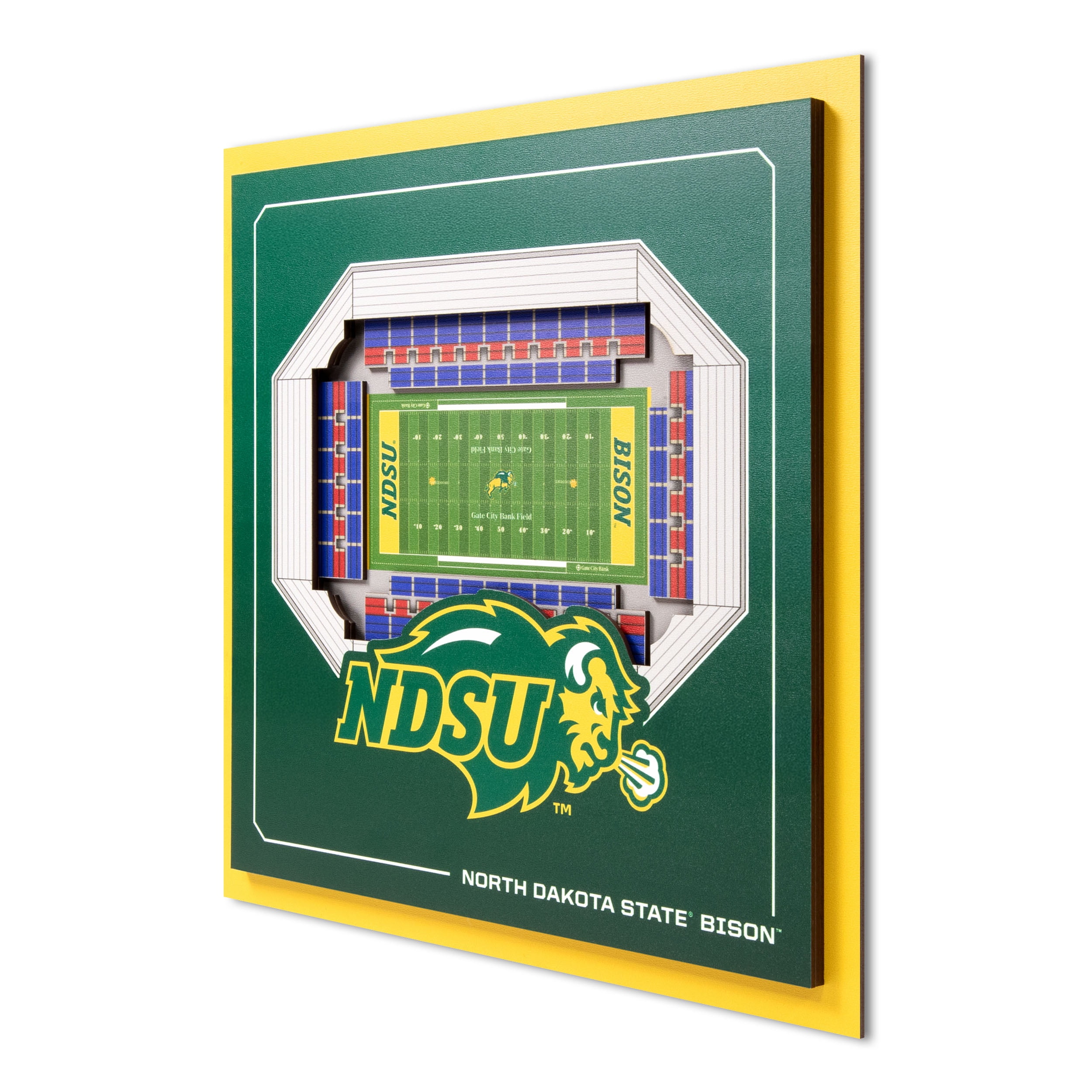 YouTheFan NCAA North Dakota State Bison Stadium Series 3D Wall Art