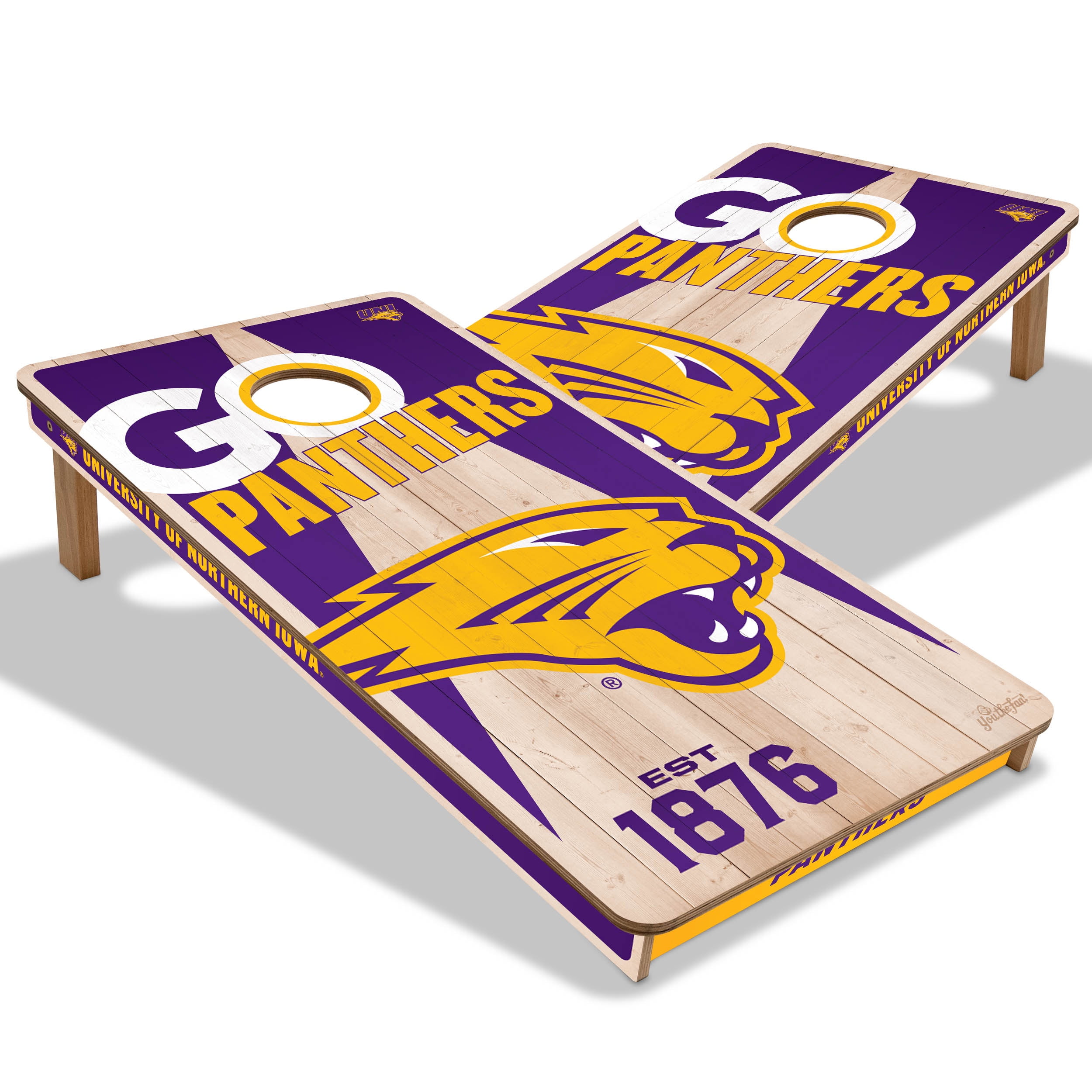 YouTheFan NCAA Northern Iowa Panthers 2' x 4' Cornhole Game No Bags