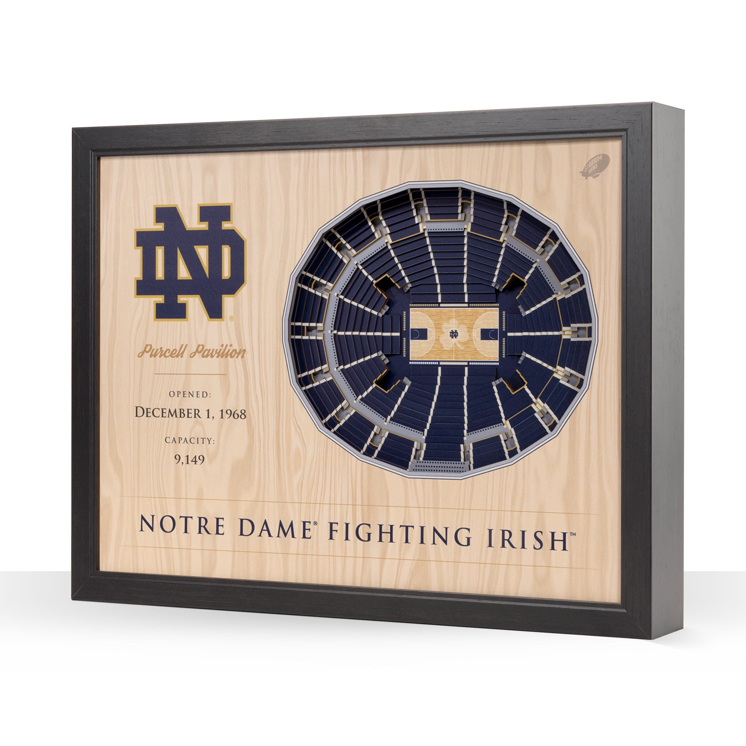 YouTheFan NCAA Notre Dame BB 25-Layer Stadiumview Wall Art