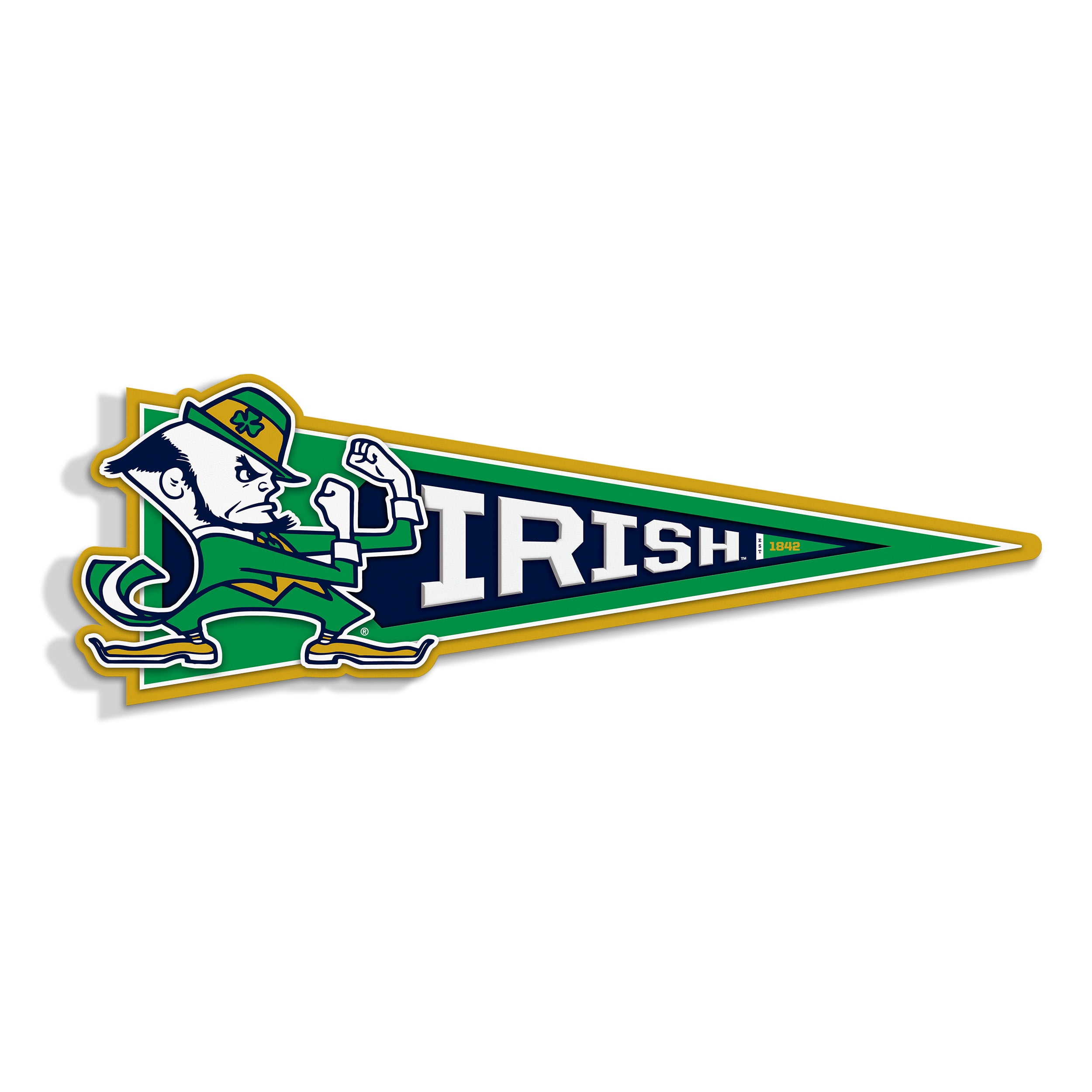 YouTheFan NCAA Notre Dame Fighting Irish Pennant Sign