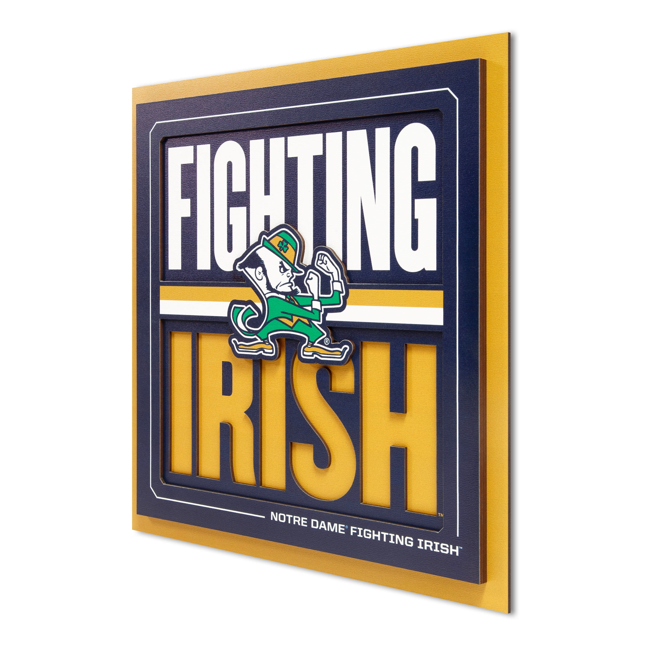 YouTheFan NCAA Notre Dame Fighting Irish Slogan Series 3D Wall Art