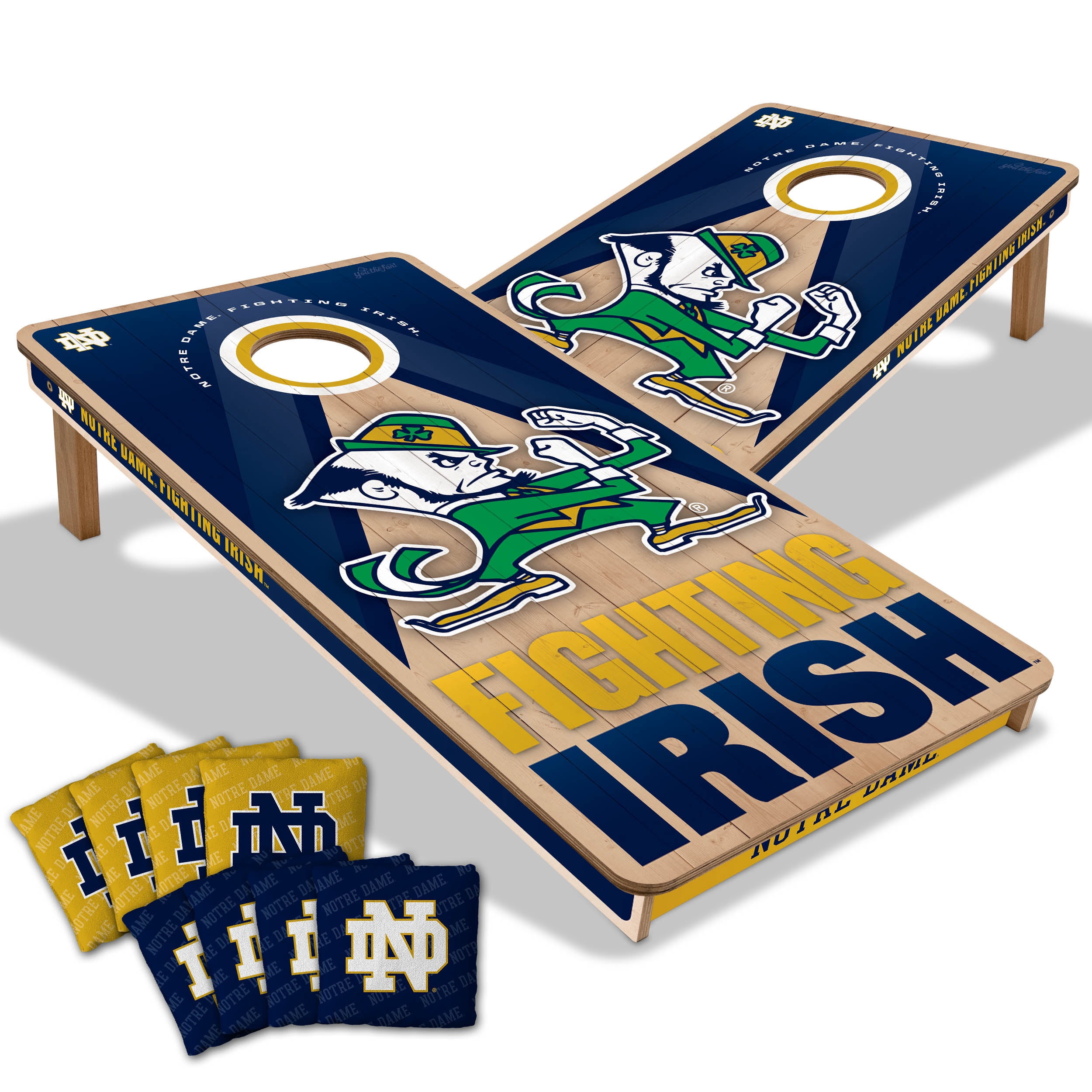 YouTheFan NCAA Notre Dame Fighting Irish 2x4 Slogan Series Cornhole