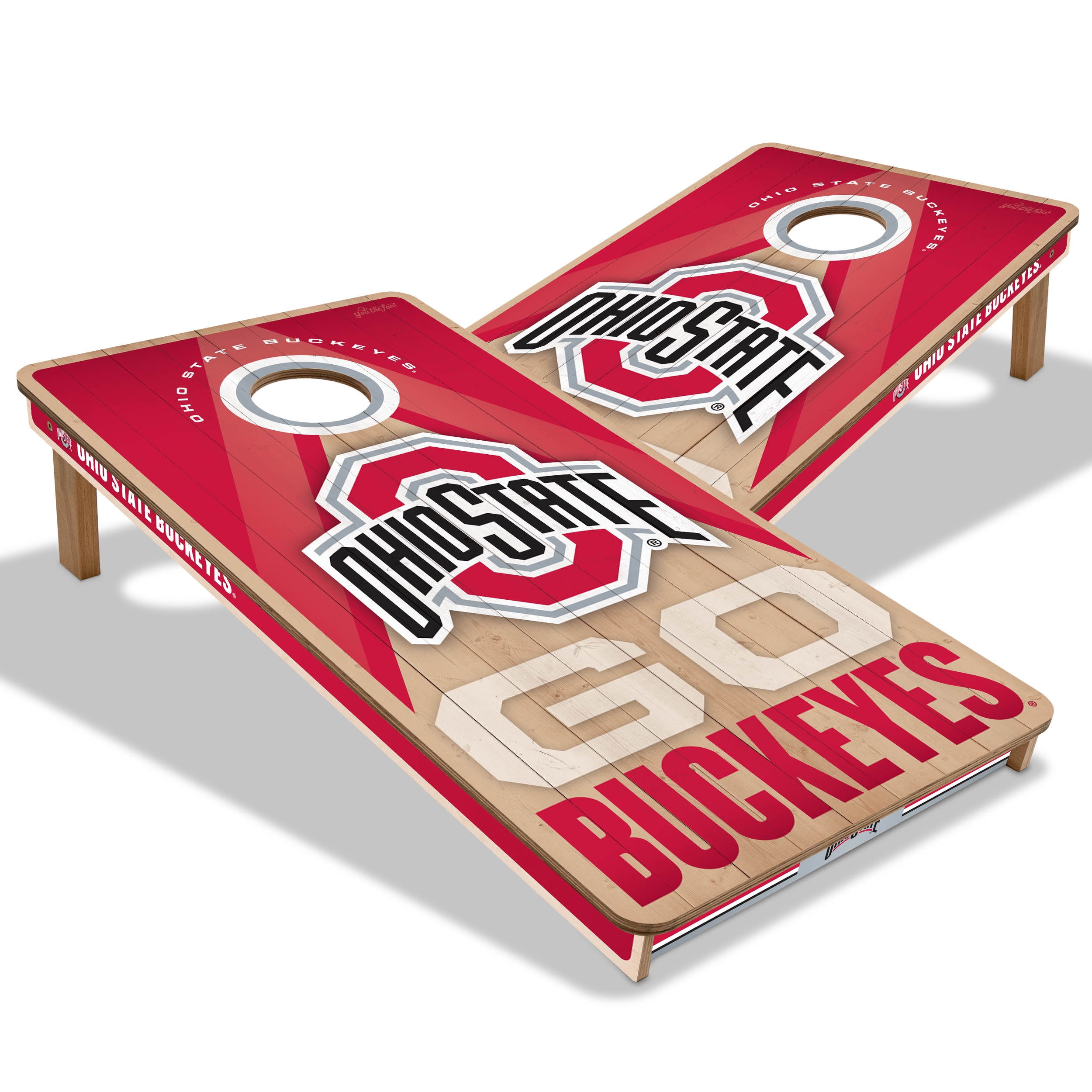YouTheFan NCAA Ohio St Buckeyes 2X4 Slogan Series Cornhole NO BAGS