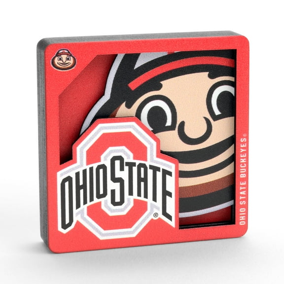YouTheFan NCAA Ohio State Buckeyes 3D Logo Series Magnet