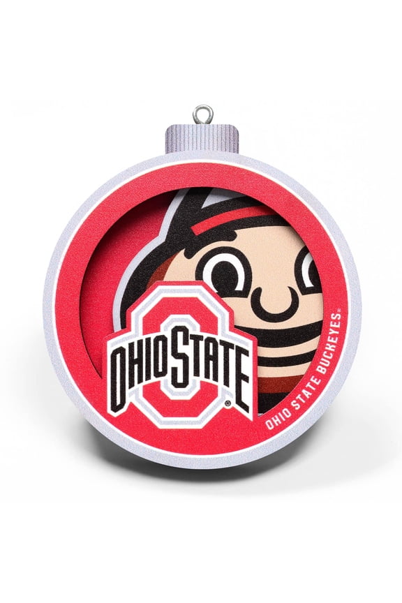 Ohio State Buckeyes 3D Logo Series Ornament