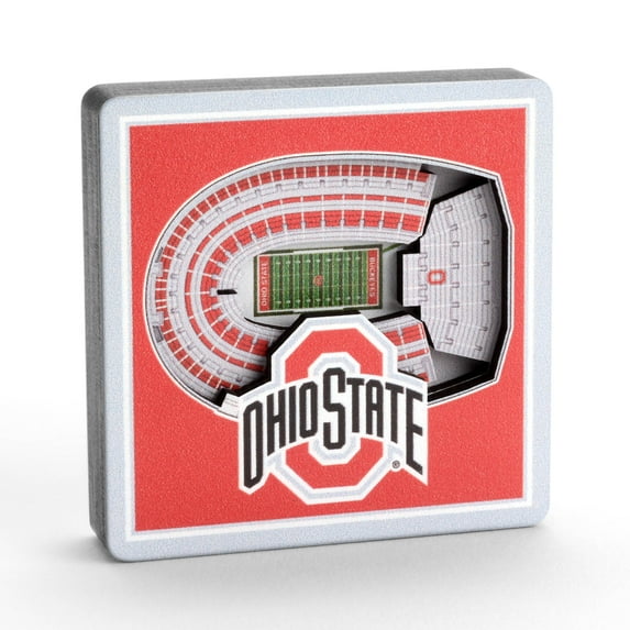 YouTheFan NCAA Ohio State Buckeyes 3D StadiumView Magnet