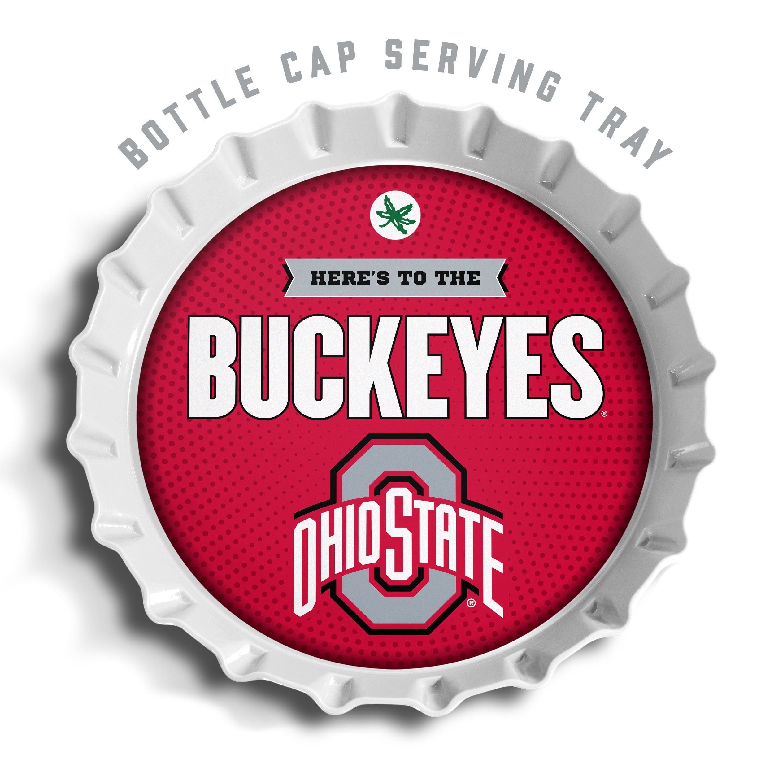 YouTheFan NCAA Ohio State Buckeyes Bottle Cap Serving Tray
