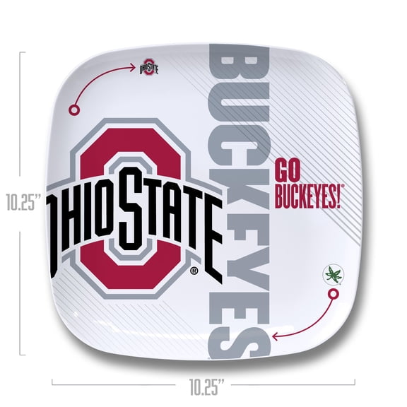YouTheFan NCAA Ohio State Buckeyes Large Party Plate