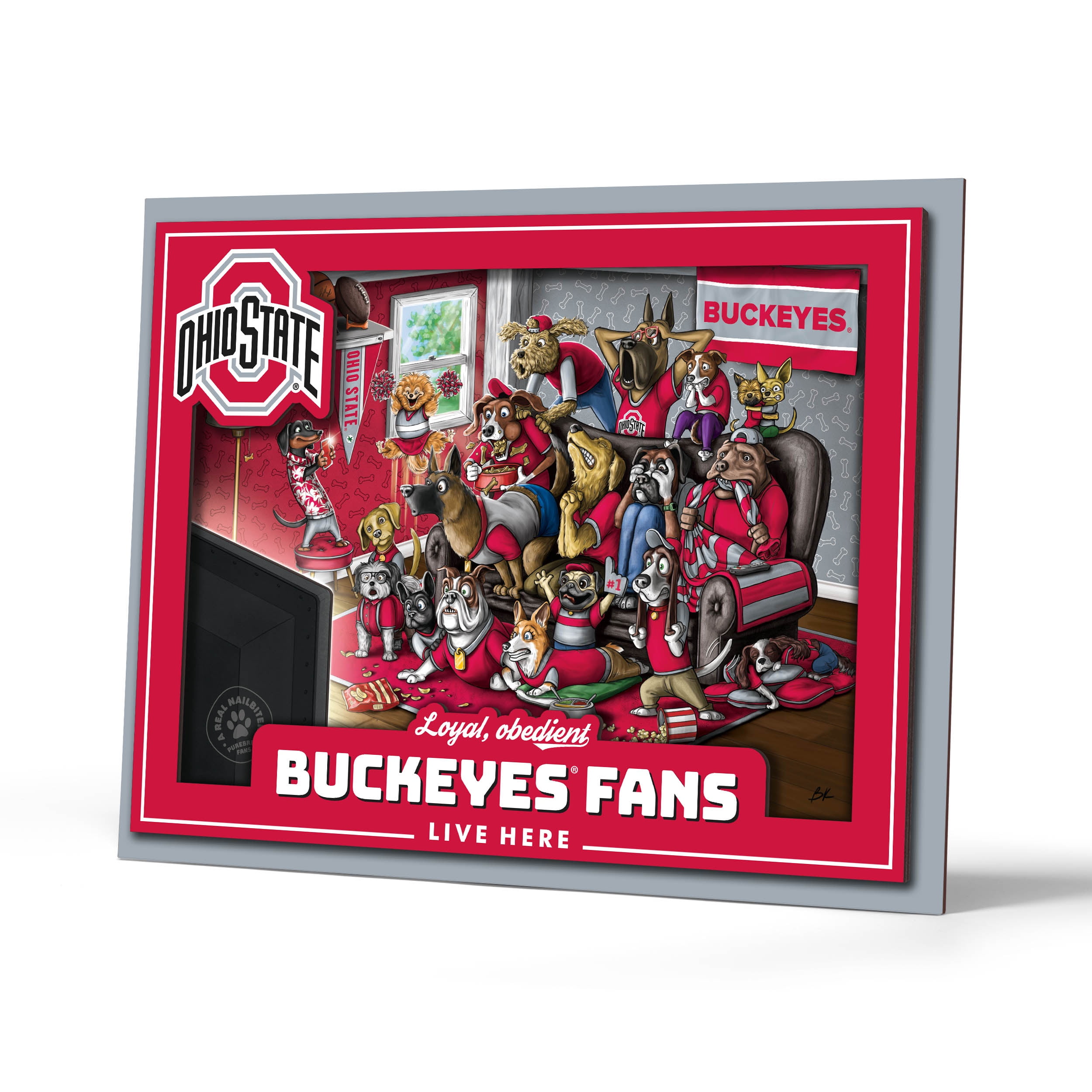 YouTheFan NCAA Ohio State Buckeyes Purebred Fans Wall Art