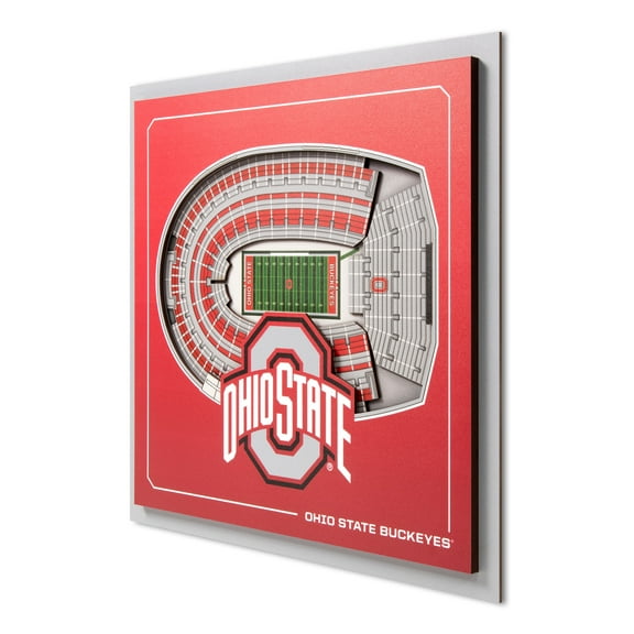 YouTheFan NCAA Ohio State Buckeyes Stadium Series 3D Wall Art