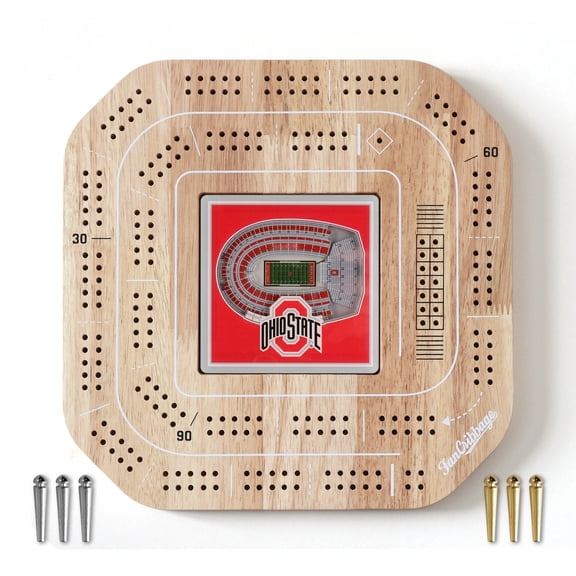 YouTheFan NCAA Ohio State Buckeyes Stadiumview Cribbage