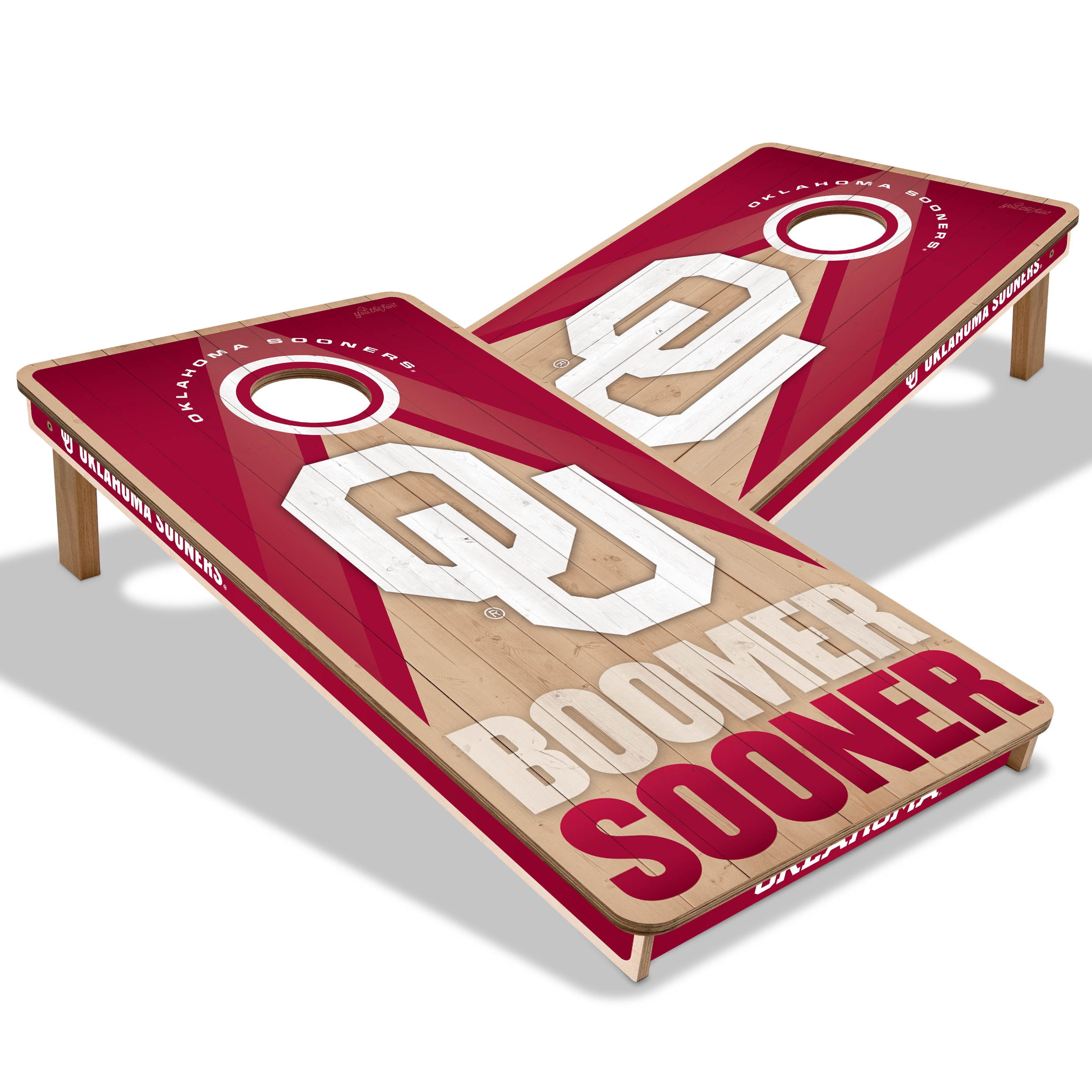 YouTheFan NCAA Oklahoma Sooners 2X4 Slogan Series Cornhole NO BAGS