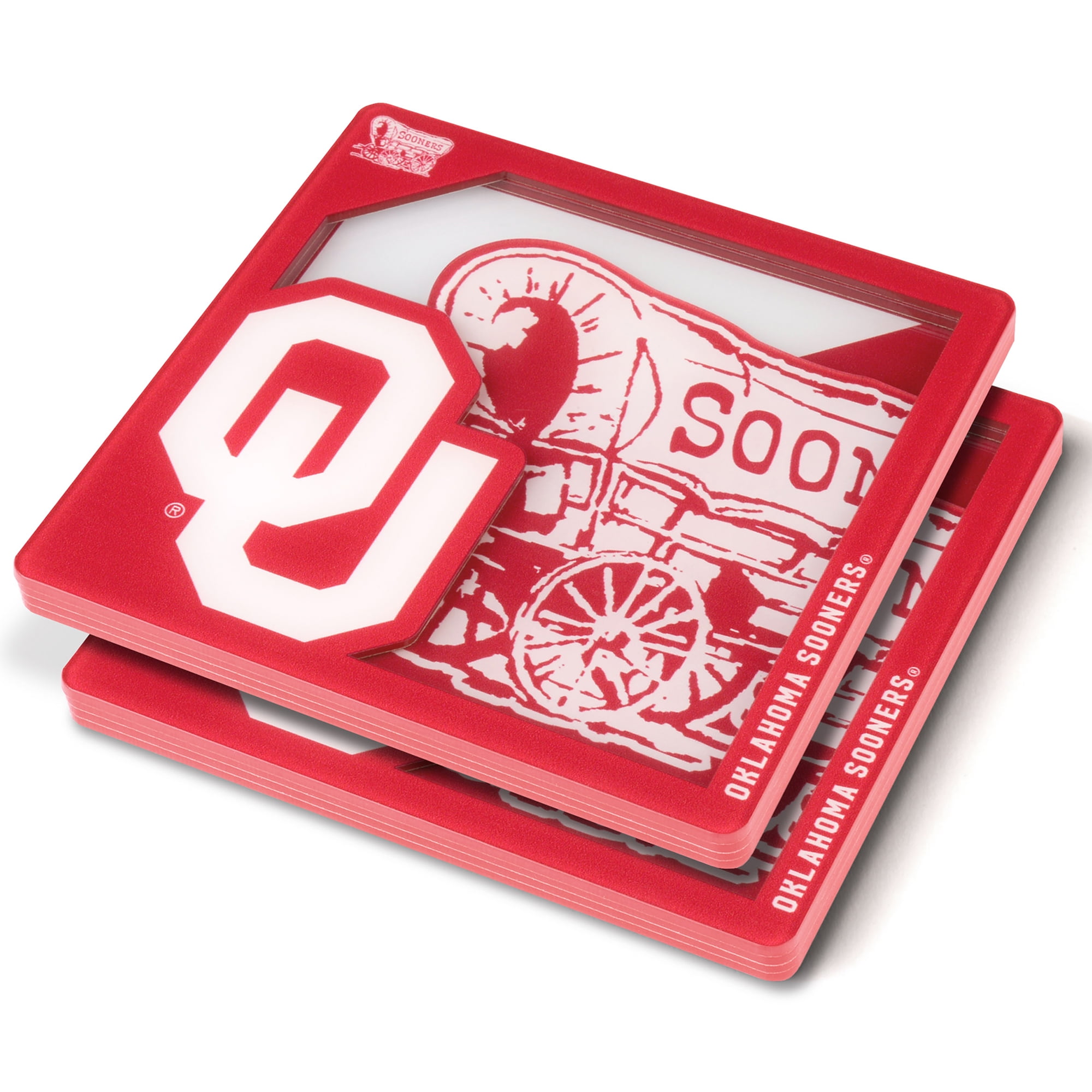 Oklahoma Sooners 3D Team Coaster 2-Pack