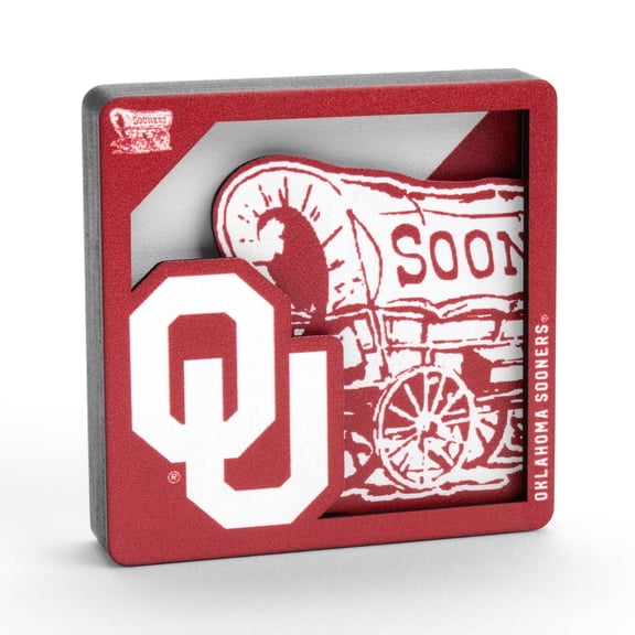 YouTheFan NCAA Oklahoma Sooners 3D Logo Series Magnet