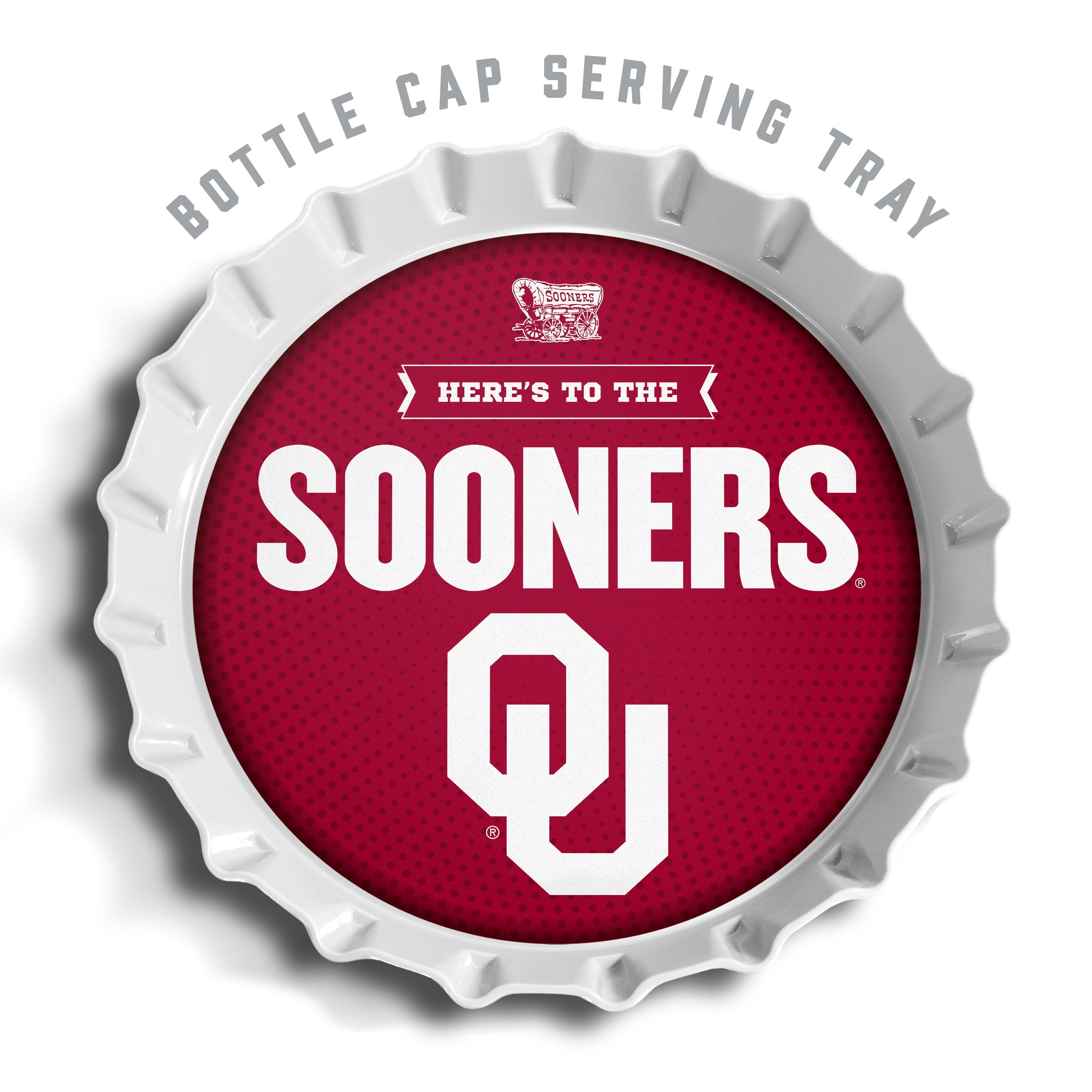 YouTheFan NCAA Oklahoma Sooners Bottle Cap Serving Tray