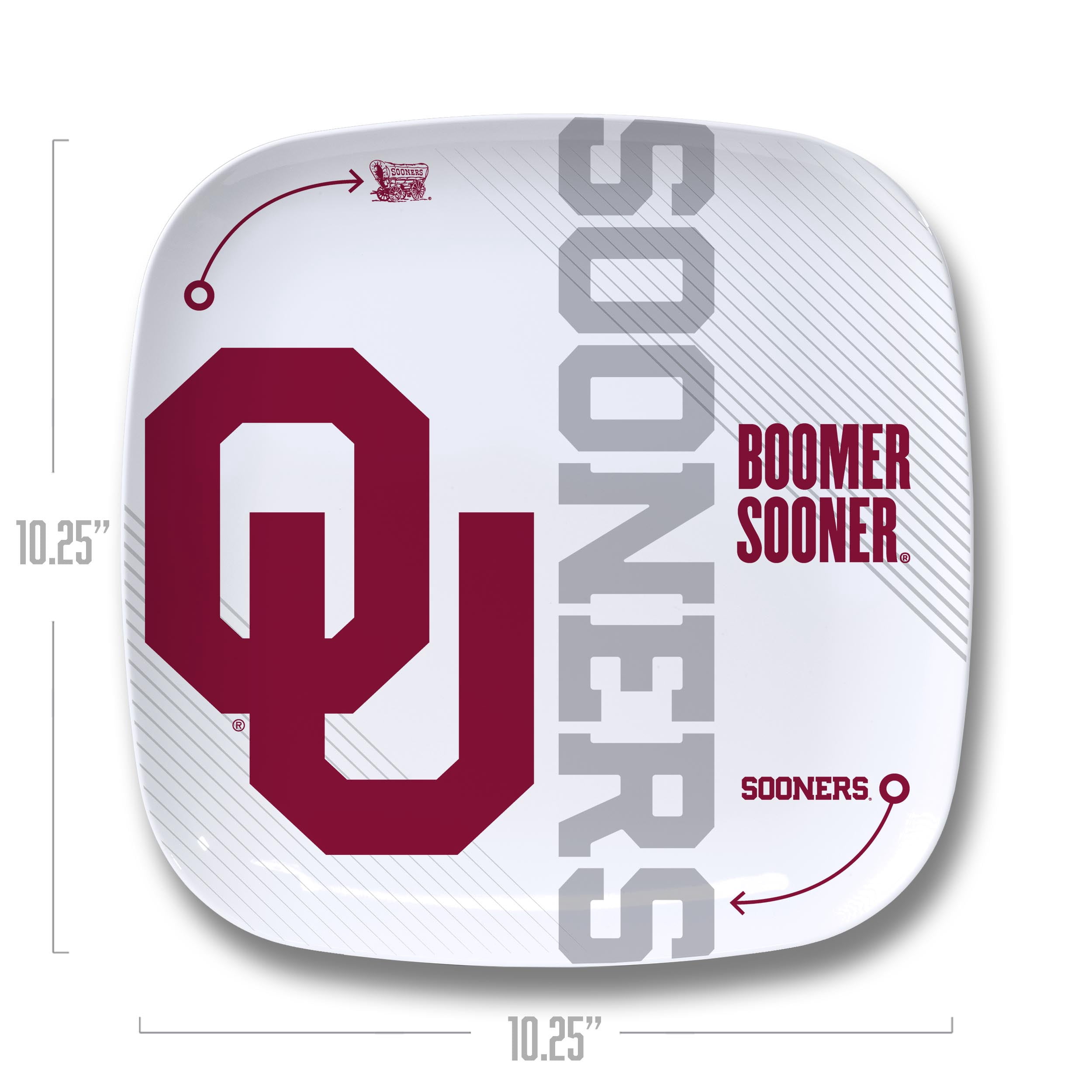YouTheFan NCAA Oklahoma Sooners Large Party Plate