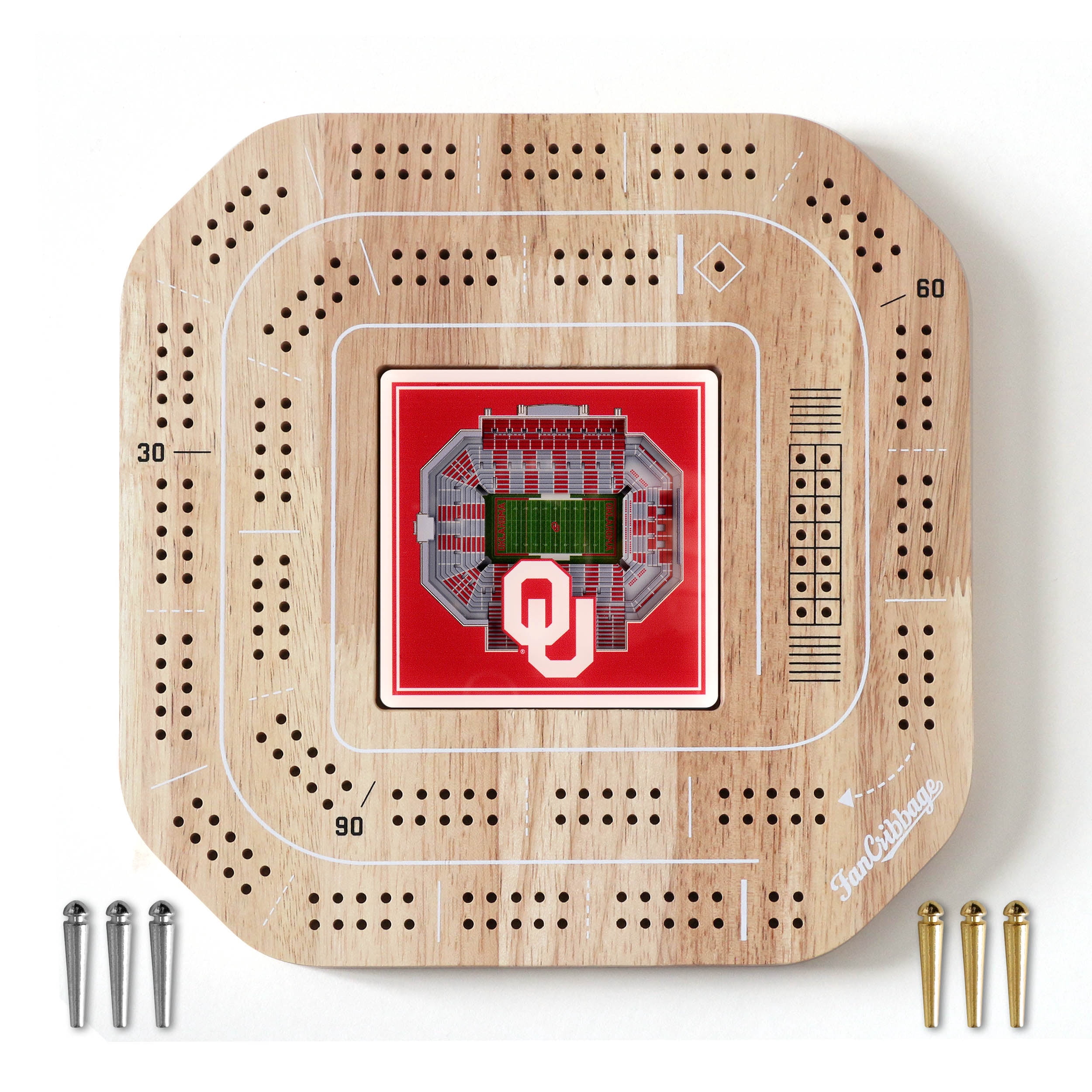 YouTheFan NCAA Oklahoma Sooners Stadiumview Cribbage