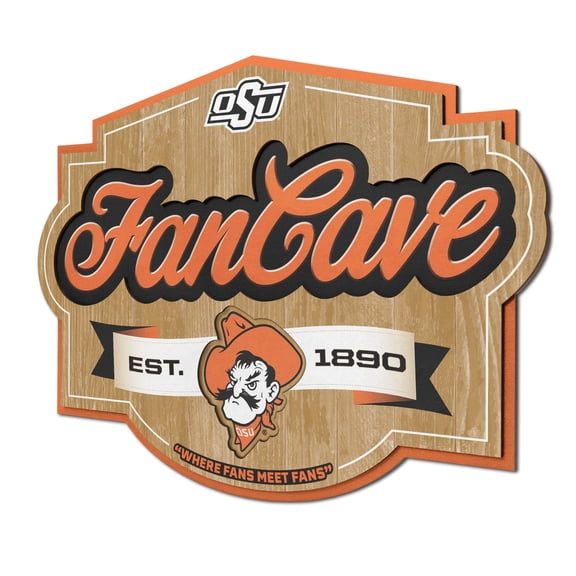 YouTheFan NCAA Oklahoma State Cowboys Fan Cave Sign
