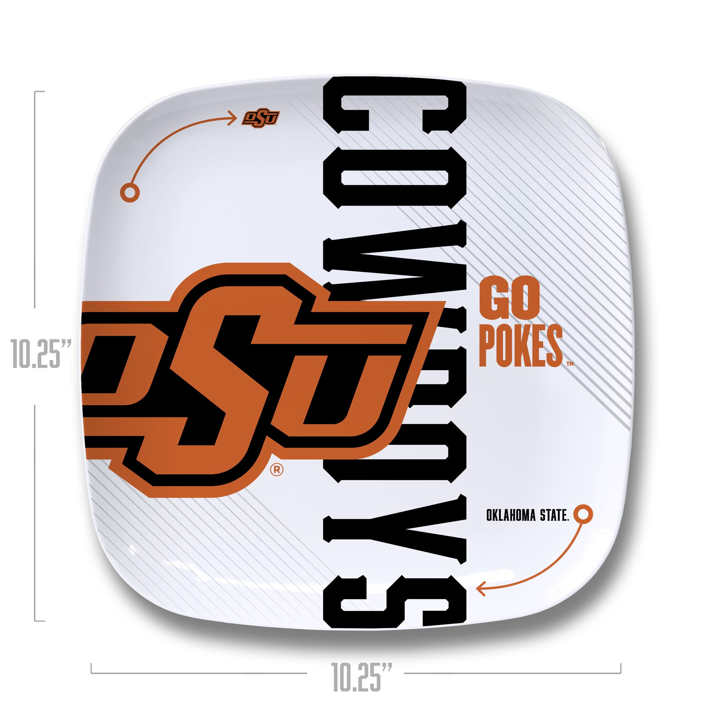 YouTheFan NCAA Oklahoma State Cowboys Large Party Plate