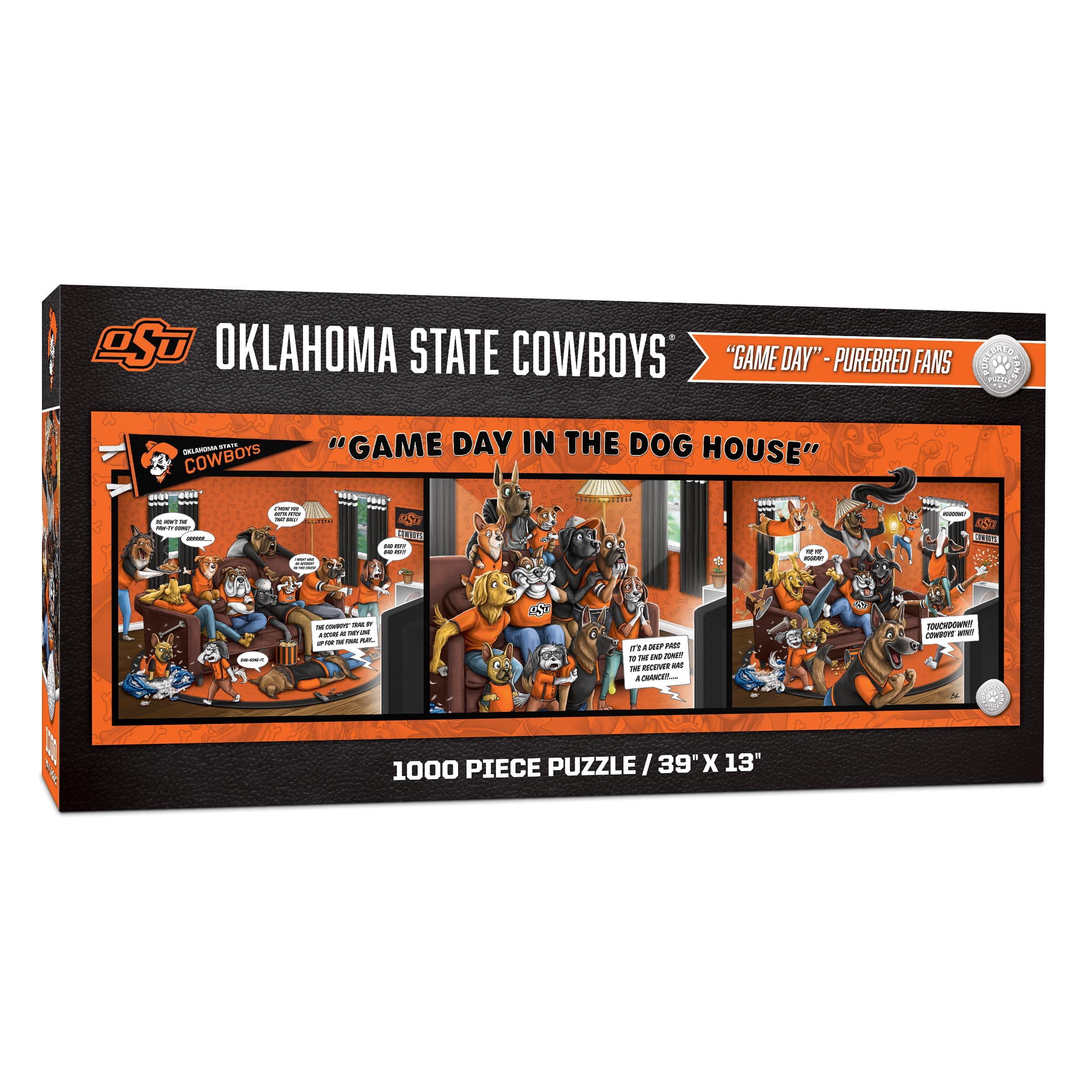 YouTheFan NCAA Oklahoma State Cowboys Purebred Fans Gameday in the Dog House 1000PC Puzzle