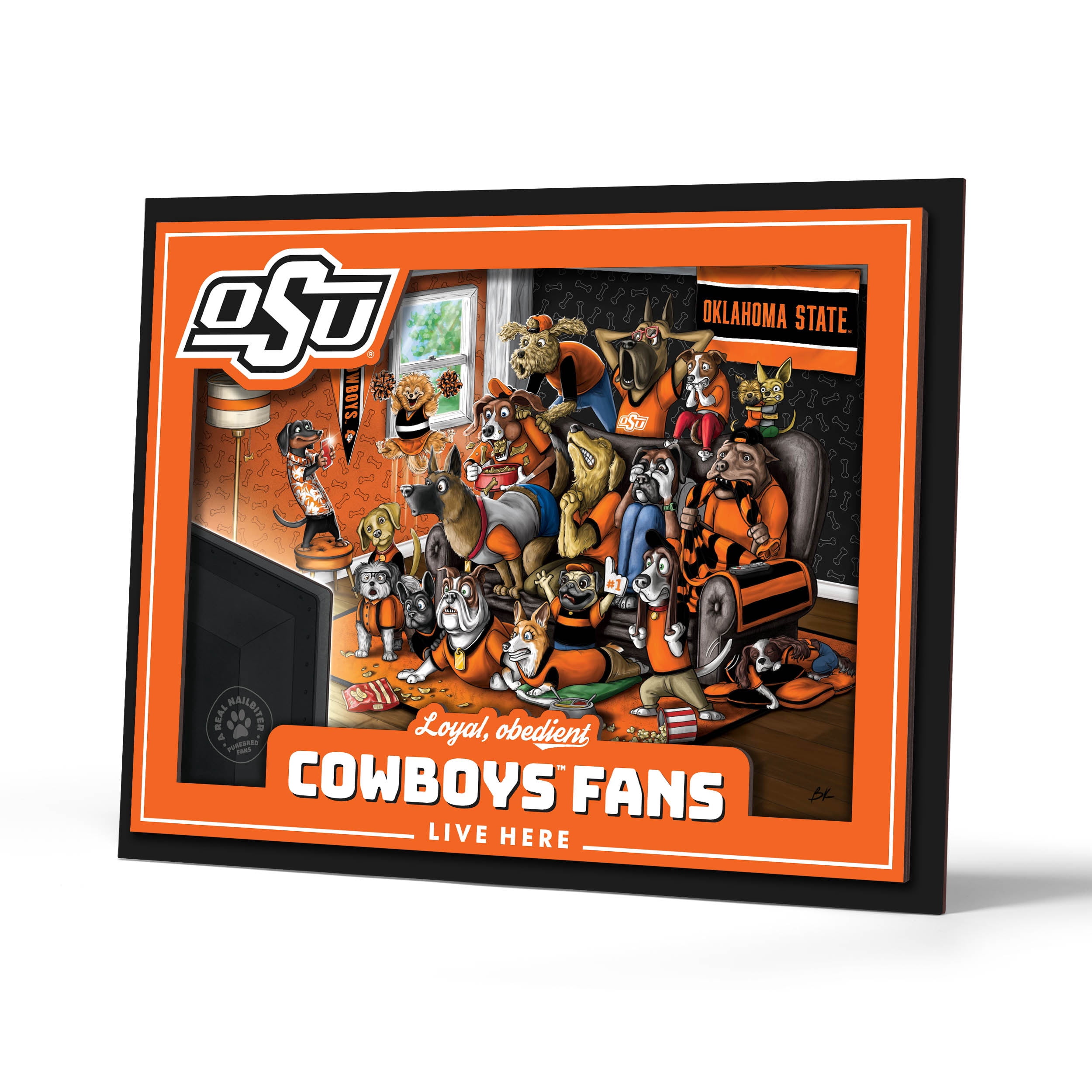YouTheFan NCAA Oklahoma State Cowboys Purebred Fans Wall Art