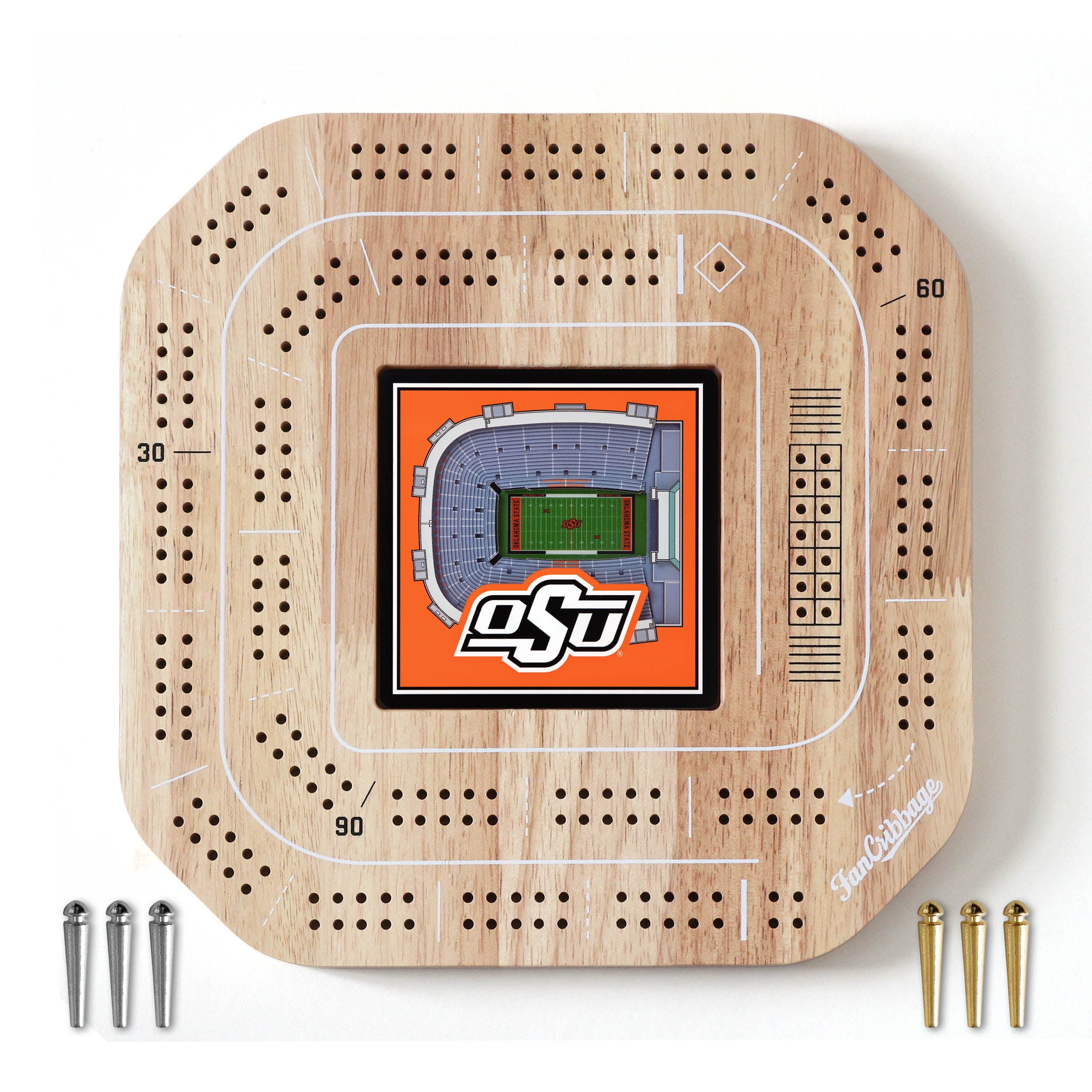 YouTheFan NCAA Oklahoma State Cowboys Stadiumview Cribbage