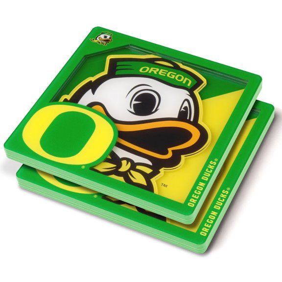 Oregon Ducks 3D Team Coaster 2-Pack