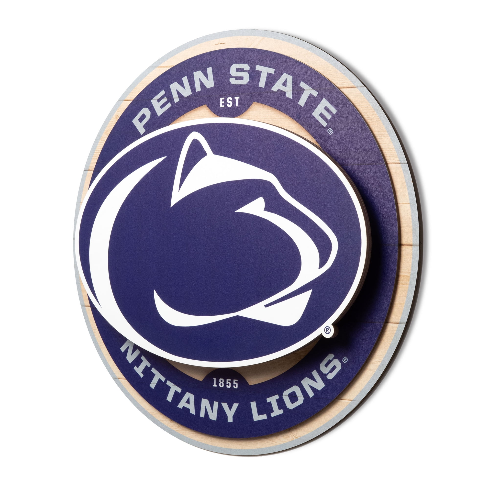 IDNA Penn State Nittany Lions 15" x 15" 3DX Logo Circle Backer Wall Art