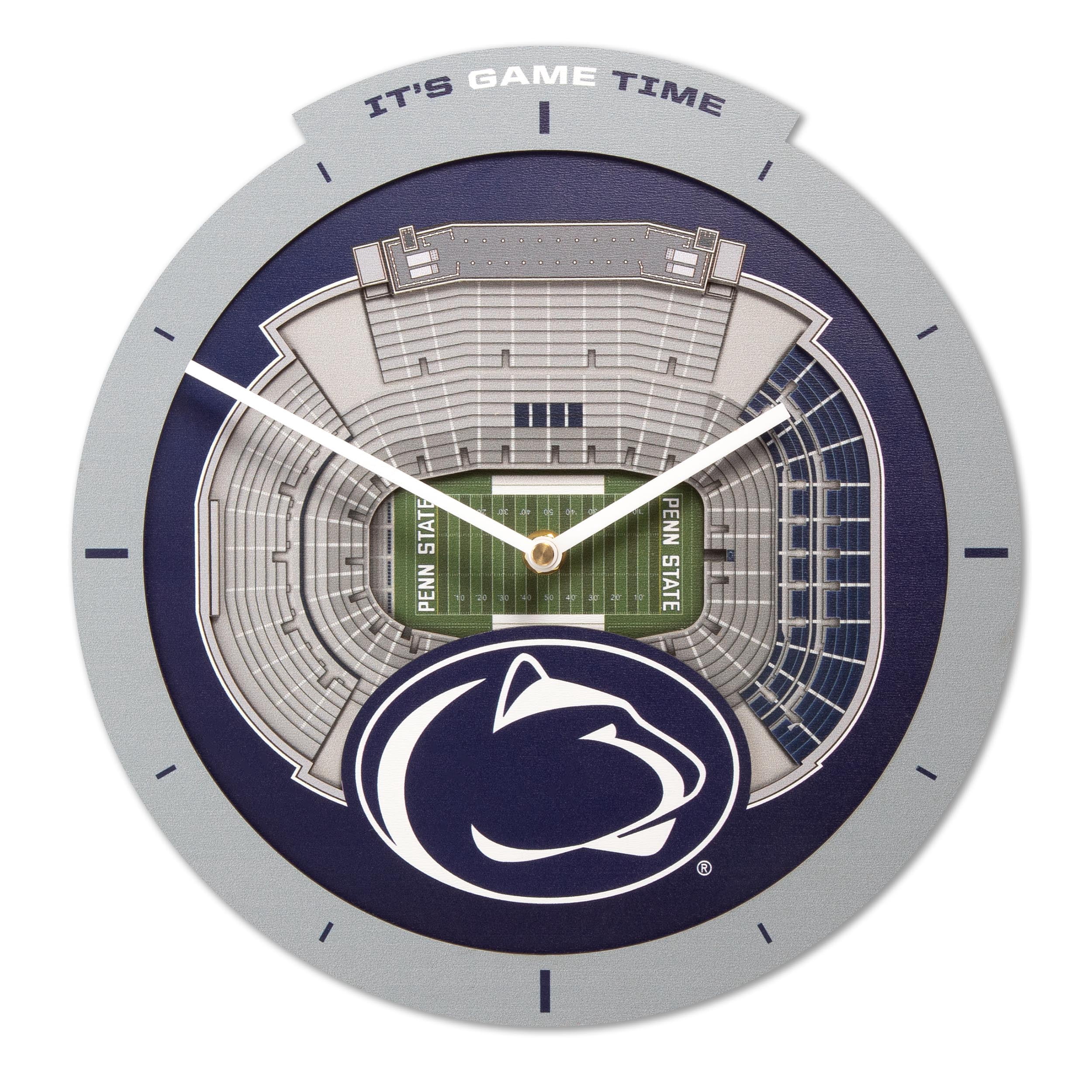 YouTheFan NCAA Penn State Nittany Lions Stadiumview 3D Wall Clock