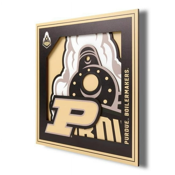 Purdue Boilermakers 12'' x 12'' 3D Logo Wall Art
