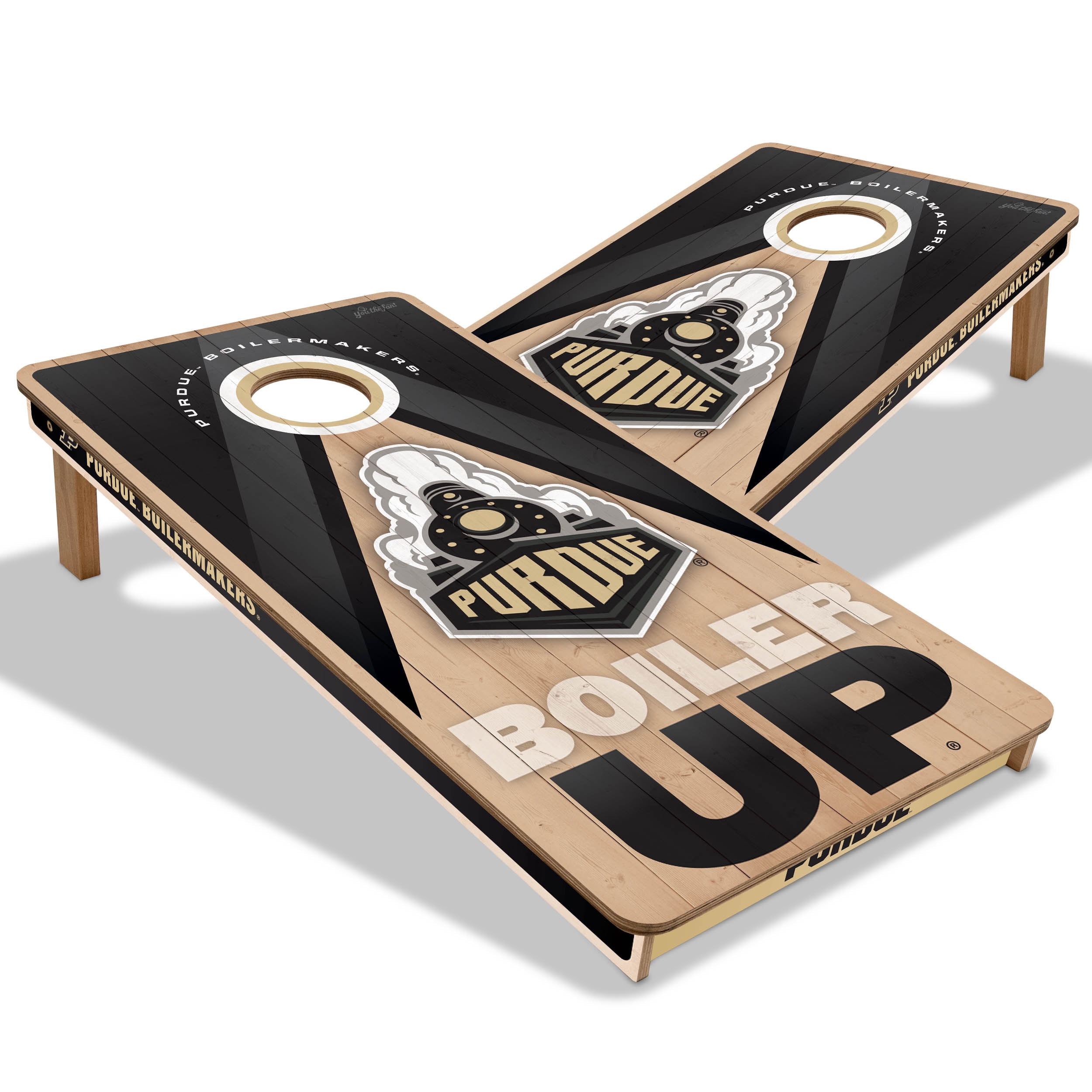 YouTheFan NCAA Purdue Boilermakers 2X4 Slogan Series Cornhole NO BAGS